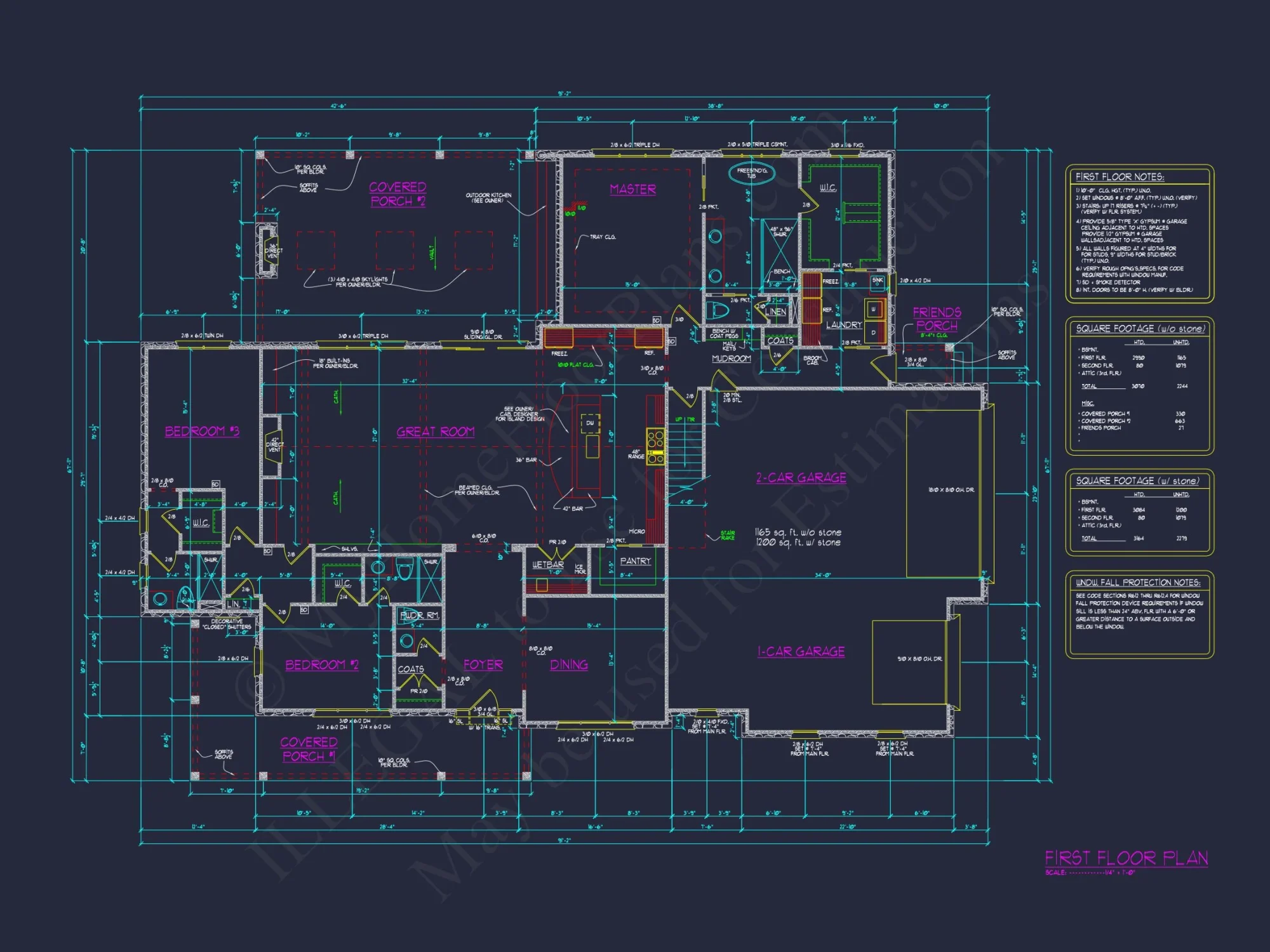 Traditional Craftsman house Plan with 1.5 Floors and Spacious Design