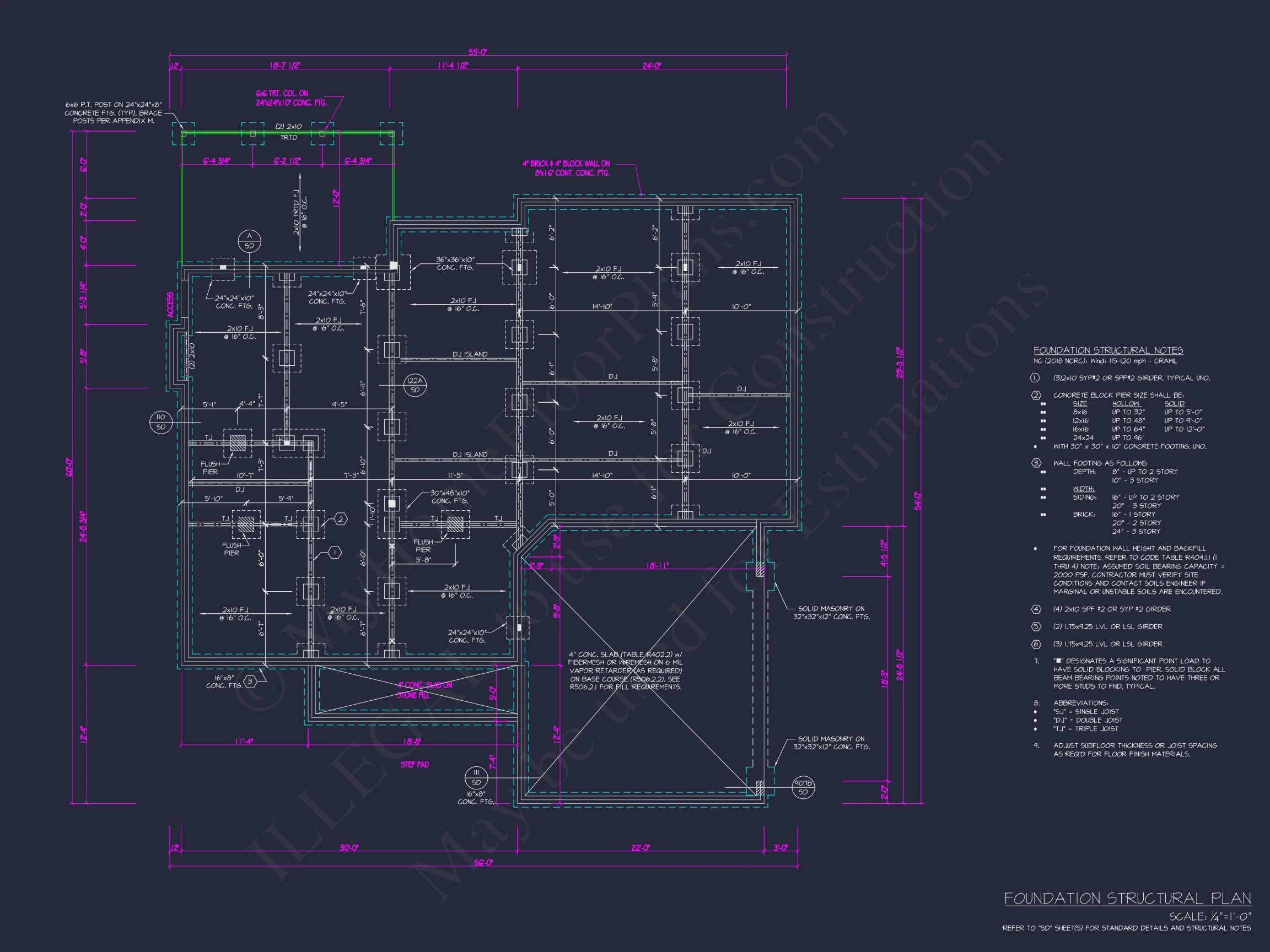 19-1920 HOUSE PLAN - Craftsman House Floor Plan - 4 Bed, 3 Bath CAD Designs Blueprint 8 Craftsman house Floor Plan - 4 Bed, 3 Bath CAD Designs Blueprint