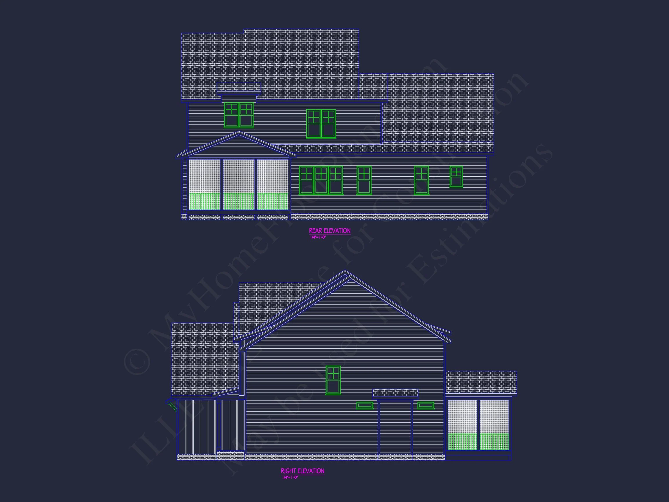 19-1920 HOUSE PLAN - Craftsman House Floor Plan - 4 Bed, 3 Bath CAD Designs Blueprint 3 Craftsman house Floor Plan - 4 Bed, 3 Bath CAD Designs Blueprint