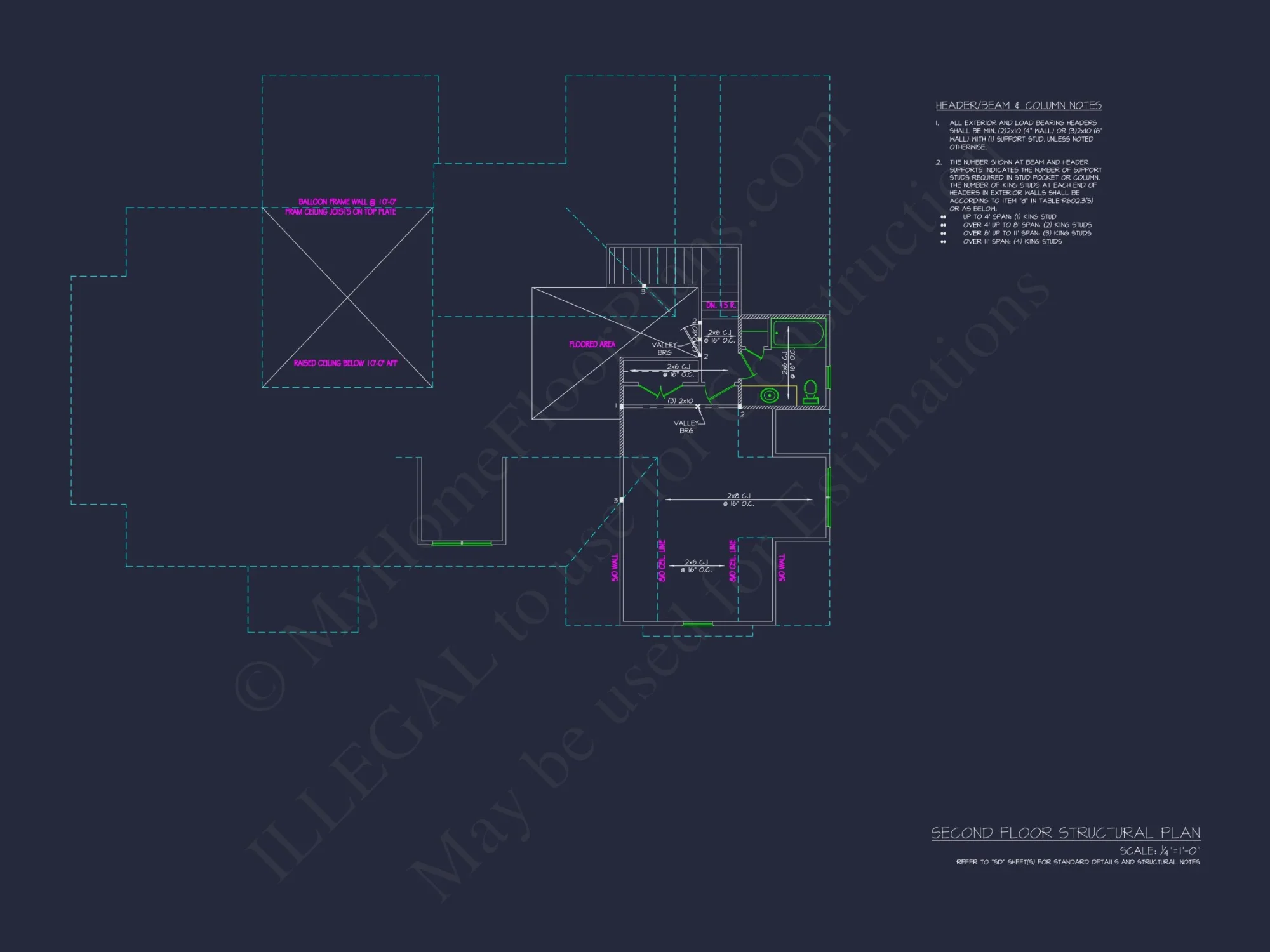 Craftsman house Plan With 1.5 Floors, CAD & Blueprint Designs