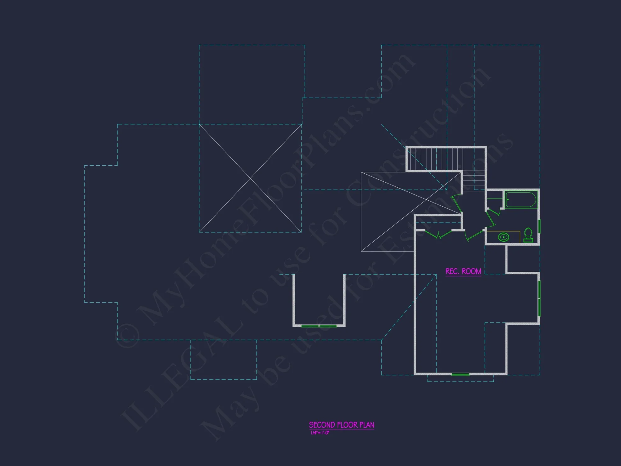 Craftsman house Plan With 1.5 Floors, CAD & Blueprint Designs