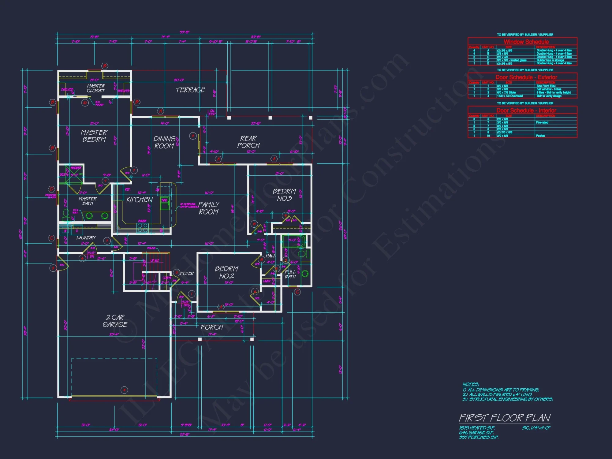 Beautiful house Plan with 4 Bedrooms, CAD Designs & Blueprint