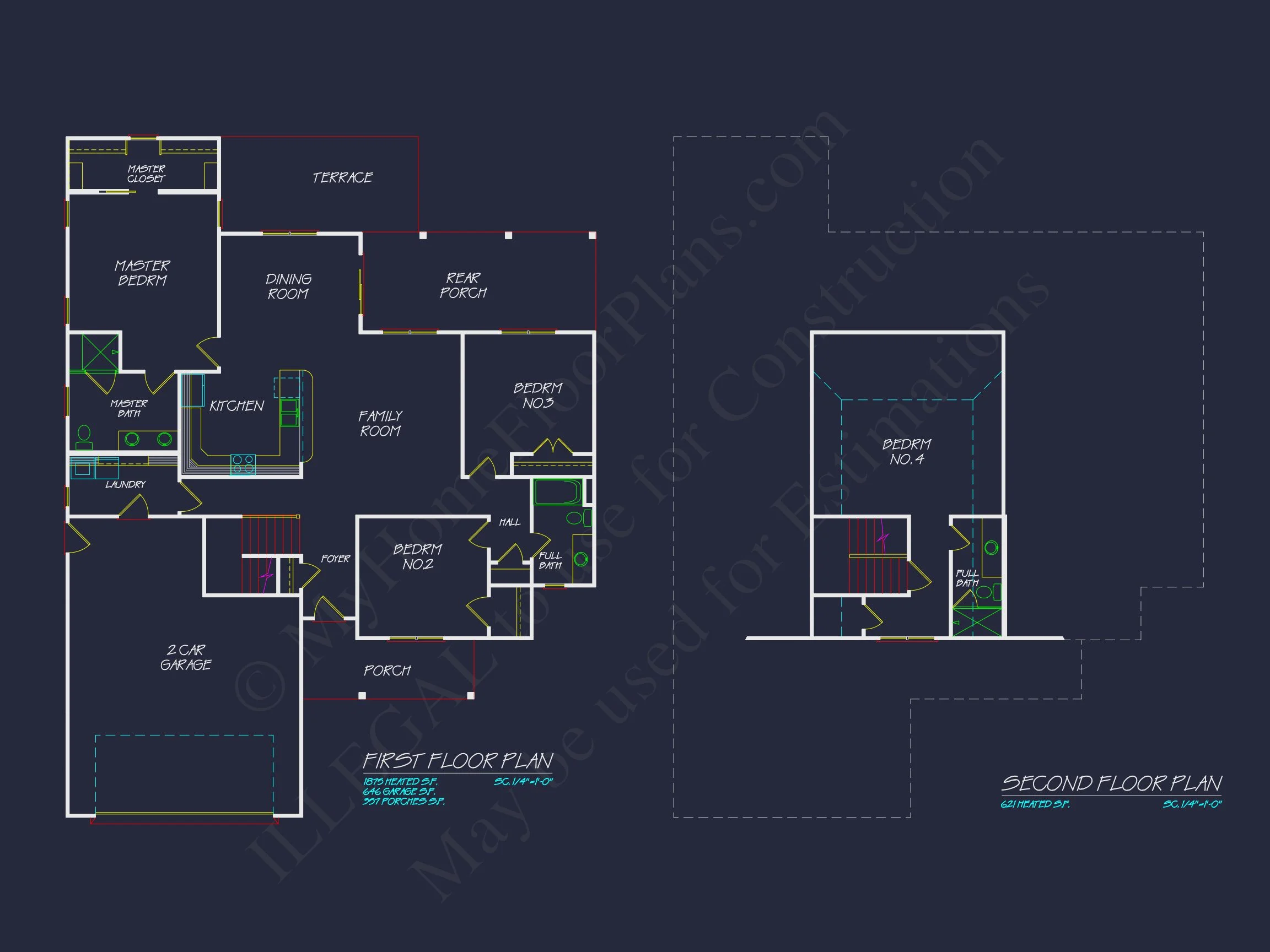 19-1792 HOUSE PLAN - Beautiful House Plan with 4 Bedrooms, CAD Designs & Blueprint 8 Beautiful house Plan with 4 Bedrooms, CAD Designs & Blueprint