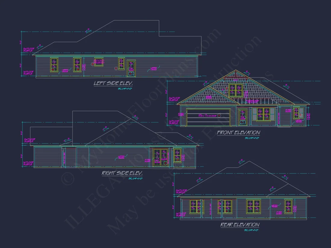 Beautiful house Plan with 4 Bedrooms, CAD Designs & Blueprint