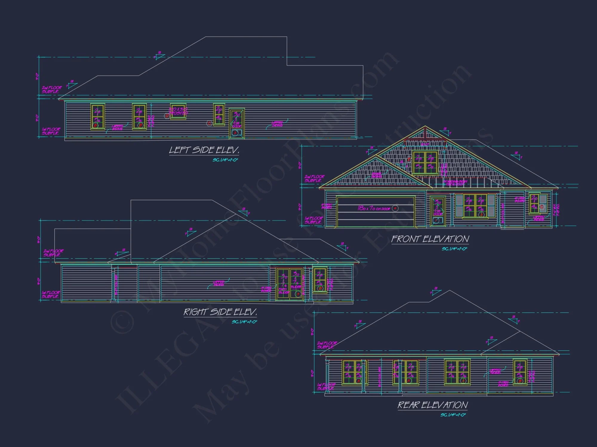Beautiful house Plan with 4 Bedrooms, CAD Designs & Blueprint
