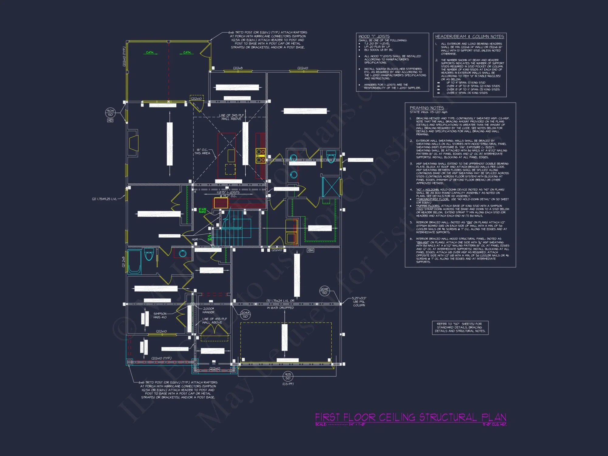 Beautiful house Plan with 2-Story Design, CAD Blueprint