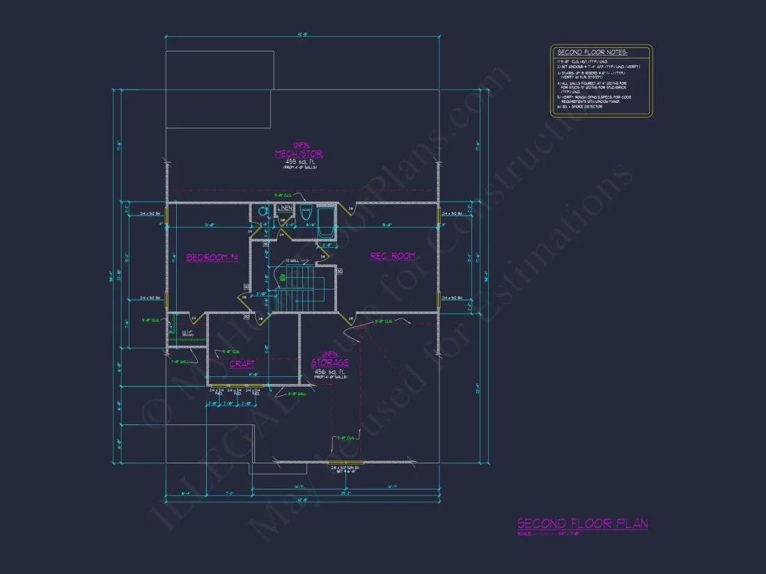Beautiful house Plan with 2-Story Design, CAD Blueprint