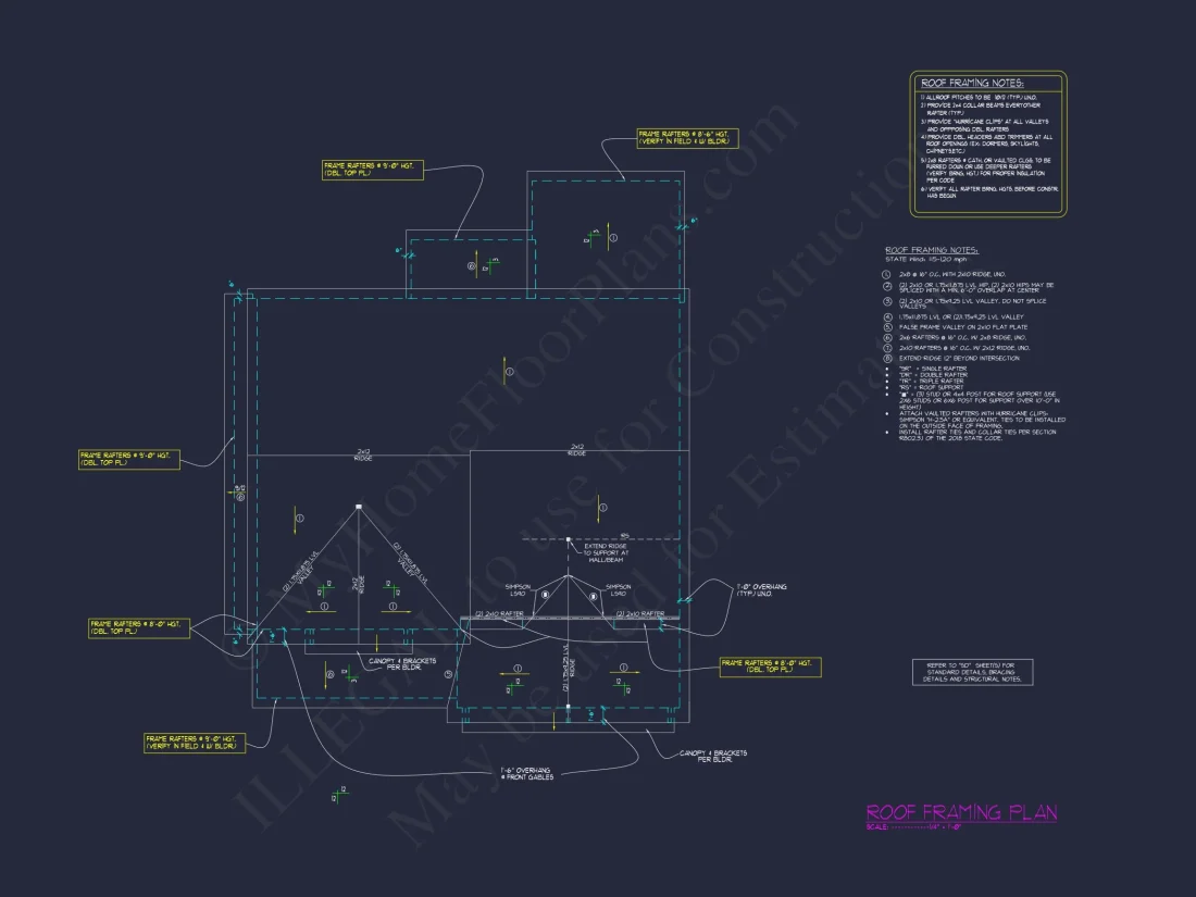 Modern Craftsman house Plan with 2.5 Floors and 4 Bedrooms