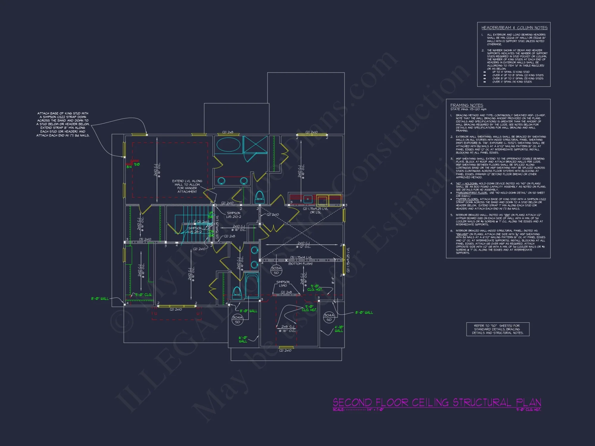 Modern Craftsman house Plan with 2.5 Floors and 4 Bedrooms