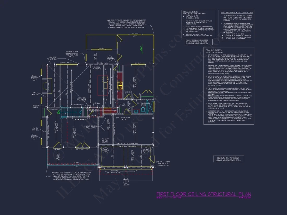 Modern Craftsman house Plan with 2.5 Floors and 4 Bedrooms