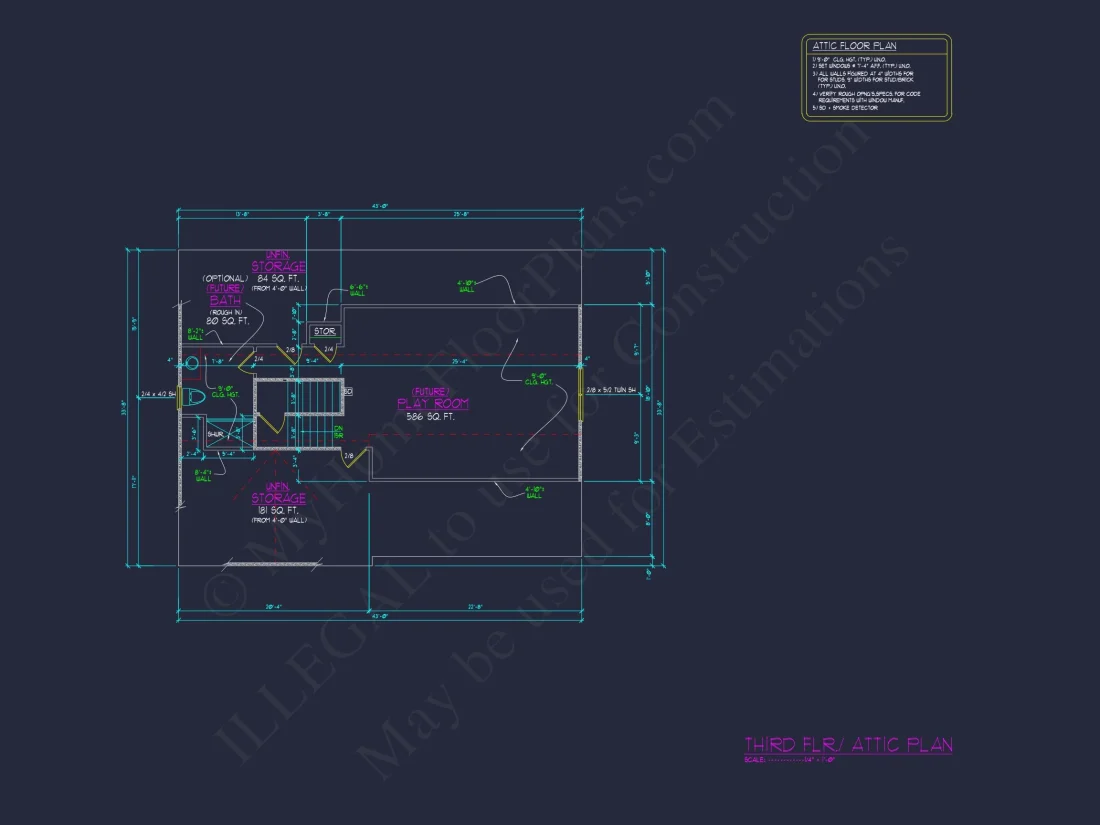 Modern Craftsman house Plan with 2.5 Floors and 4 Bedrooms