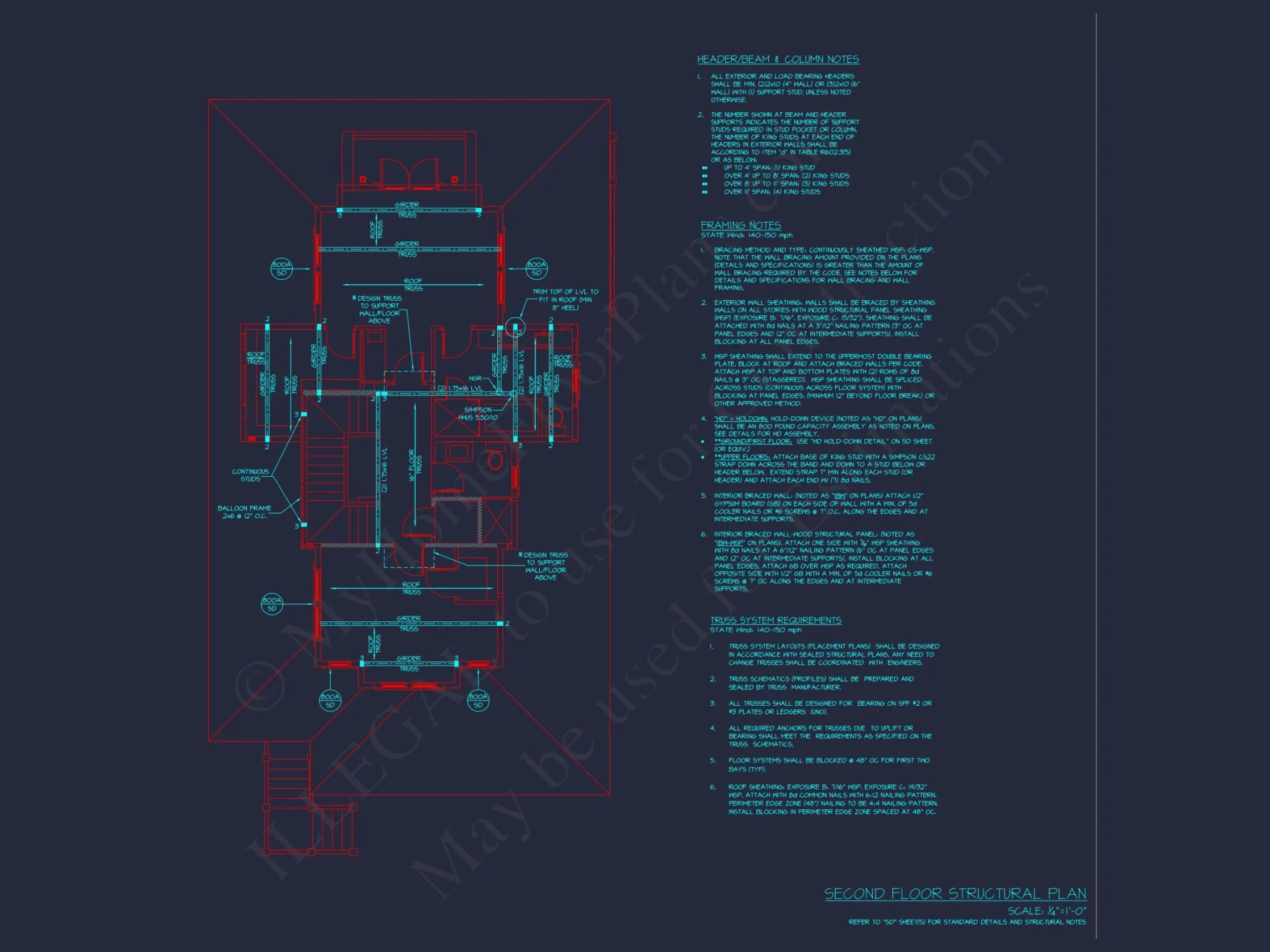 Beach house Plan with 3 Floors, CAD Architecture and Blueprint