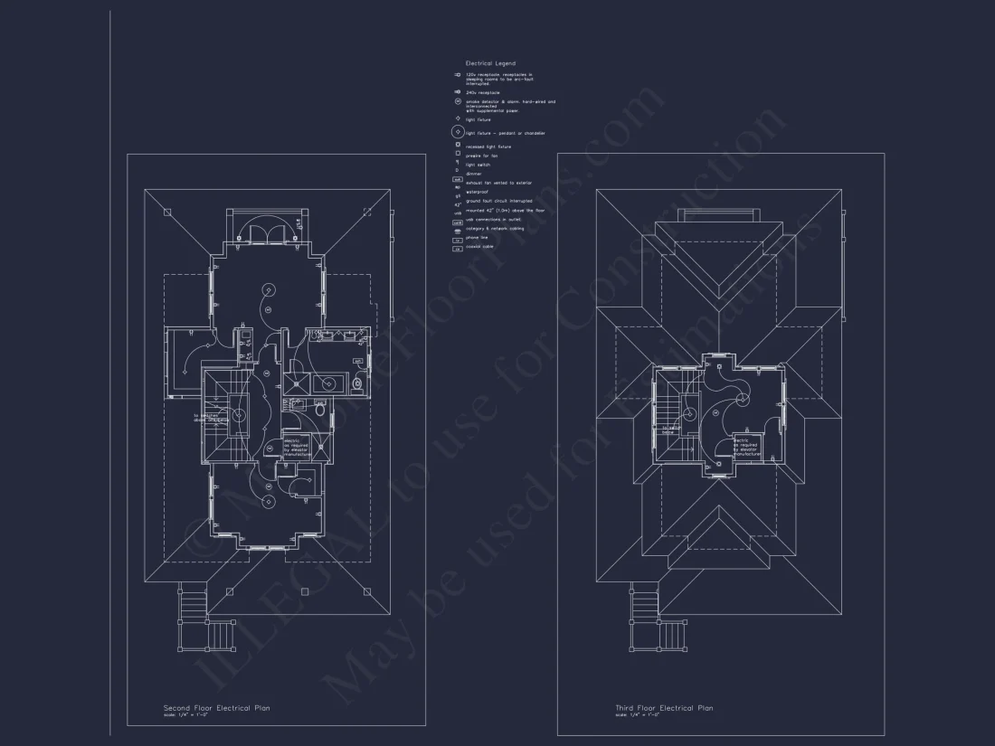 Beach house Plan with 3 Floors, CAD Architecture and Blueprint