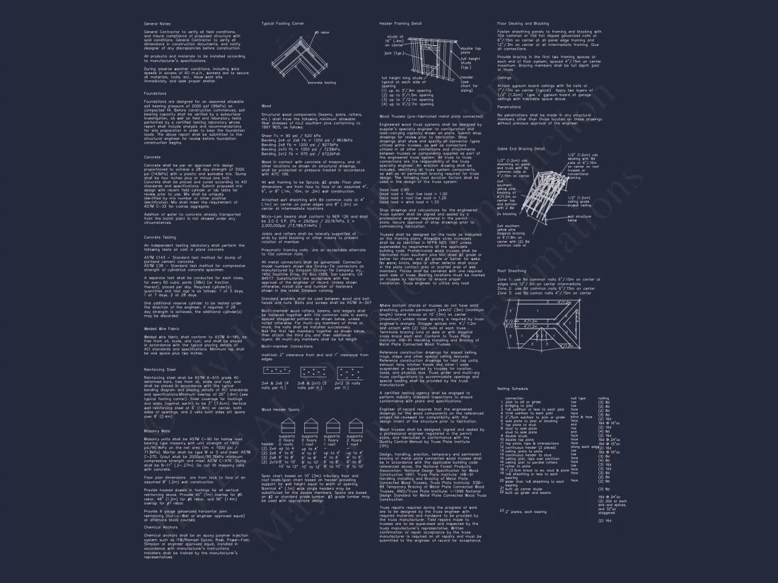 Beach house Plan with 3 Floors, CAD Architecture and Blueprint