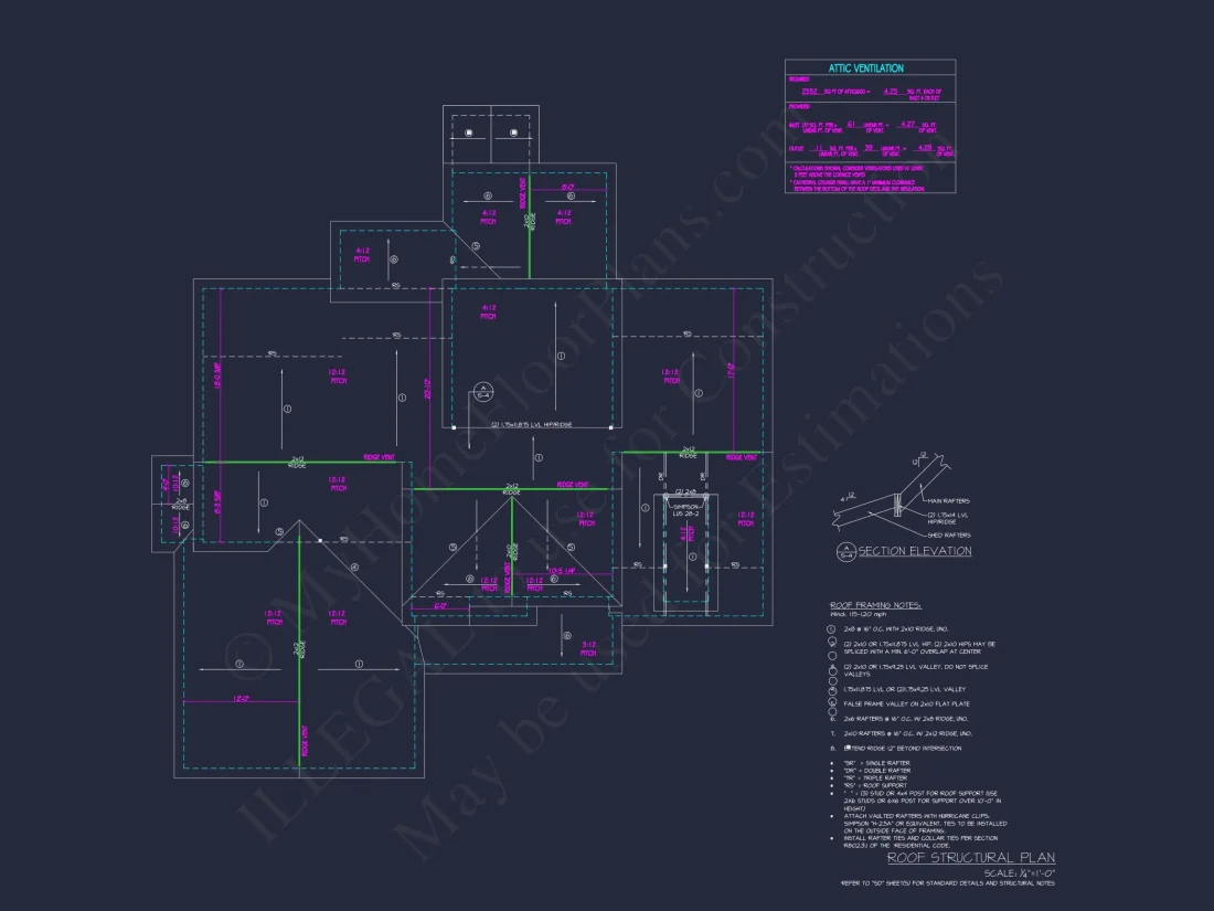 Stunning house CAD Floor Plan with 4 Bedrooms and 2 Garage Bays