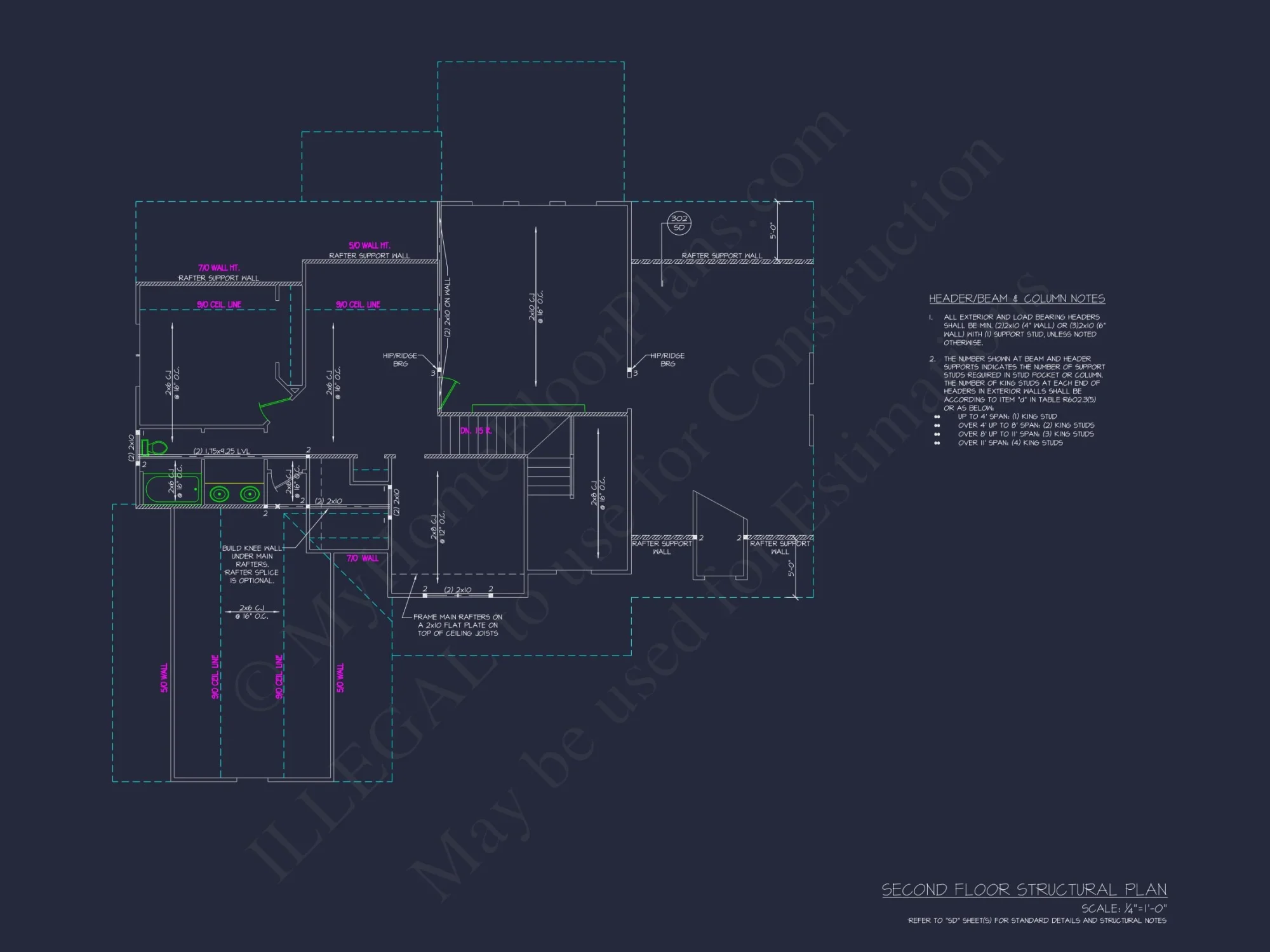 Stunning house CAD Floor Plan with 4 Bedrooms and 2 Garage Bays
