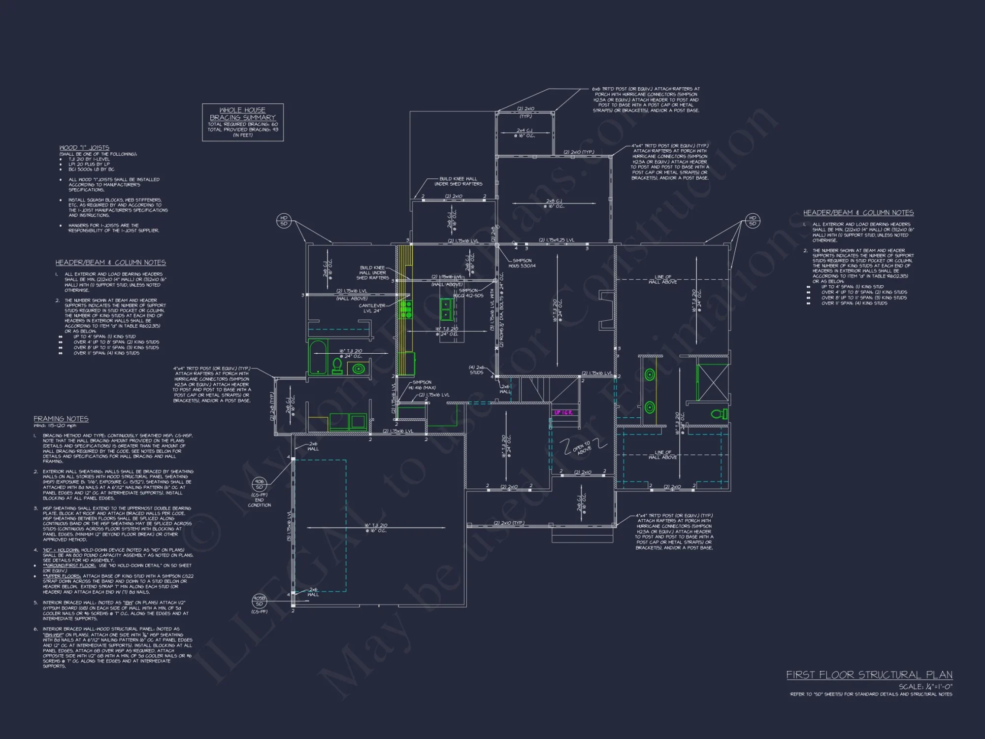 Stunning house CAD Floor Plan with 4 Bedrooms and 2 Garage Bays