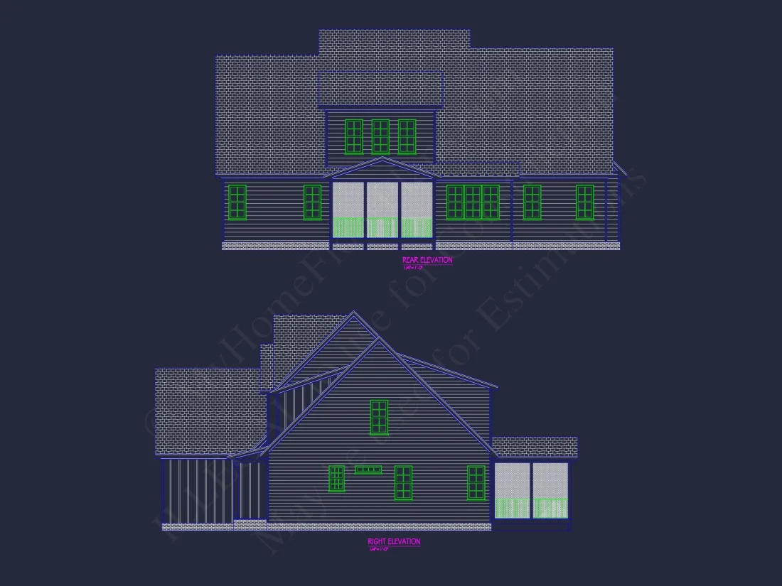 Stunning house CAD Floor Plan with 4 Bedrooms and 2 Garage Bays