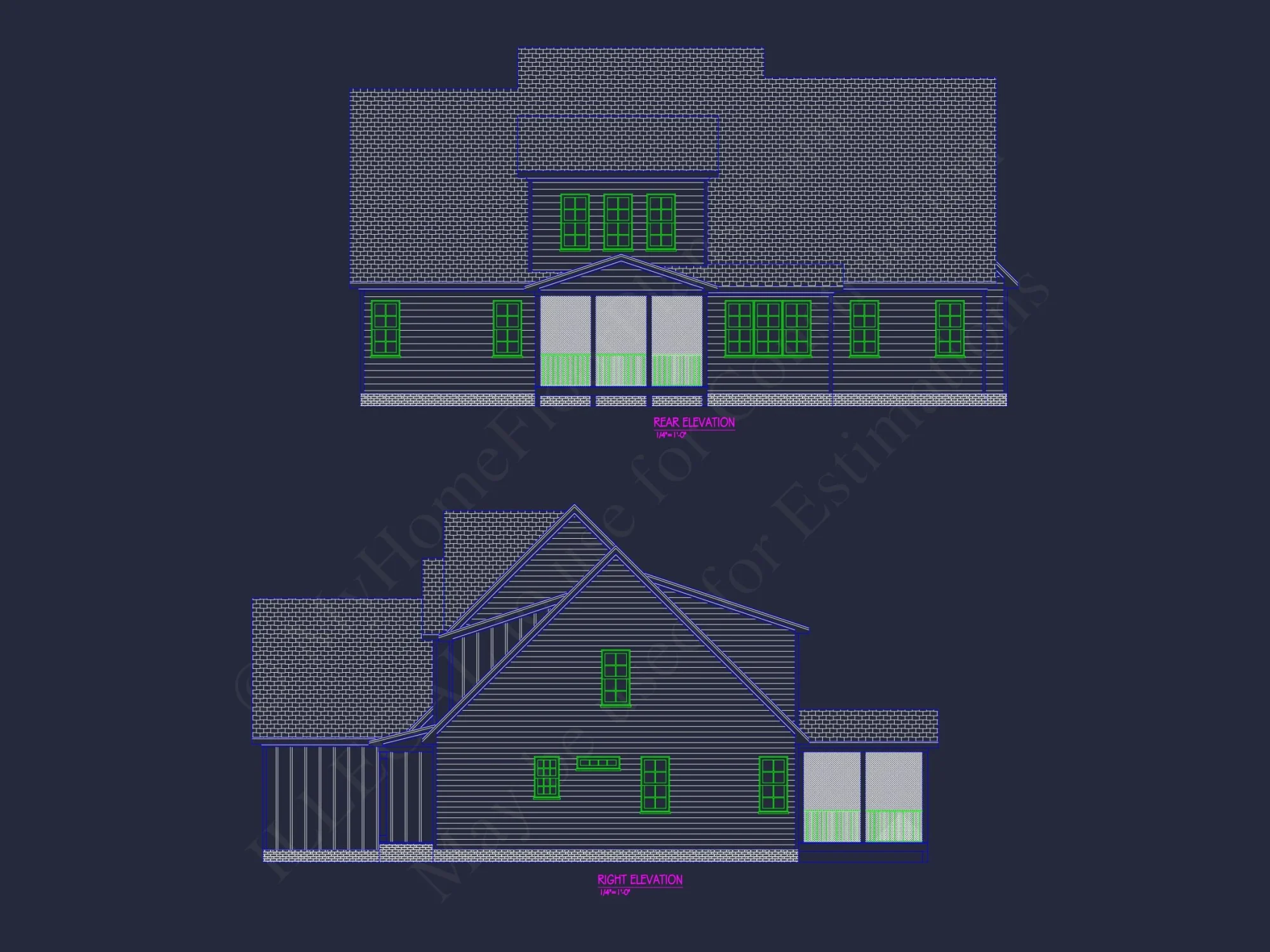 Stunning house CAD Floor Plan with 4 Bedrooms and 2 Garage Bays