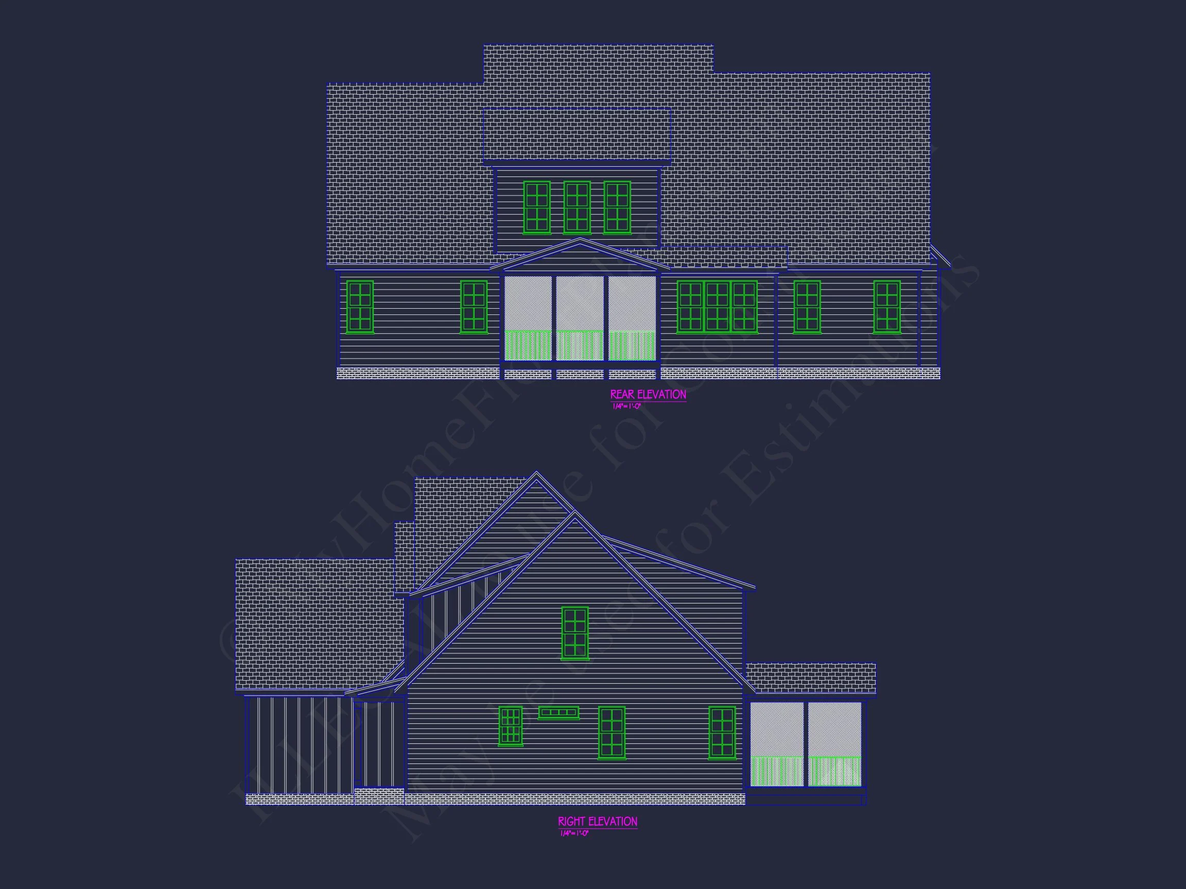 19-1632 HOUSE PLAN - Stunning House CAD Floor Plan with 4 Bedrooms and 2 Garage Bays 3 Stunning house CAD Floor Plan with 4 Bedrooms and 2 Garage Bays