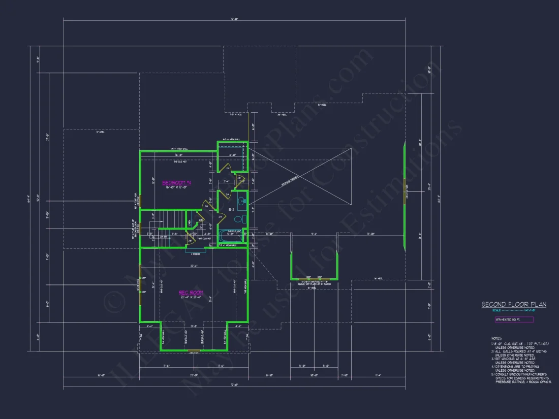 Craftsman house Plan with 4 Bedrooms, Spacious CAD Designs