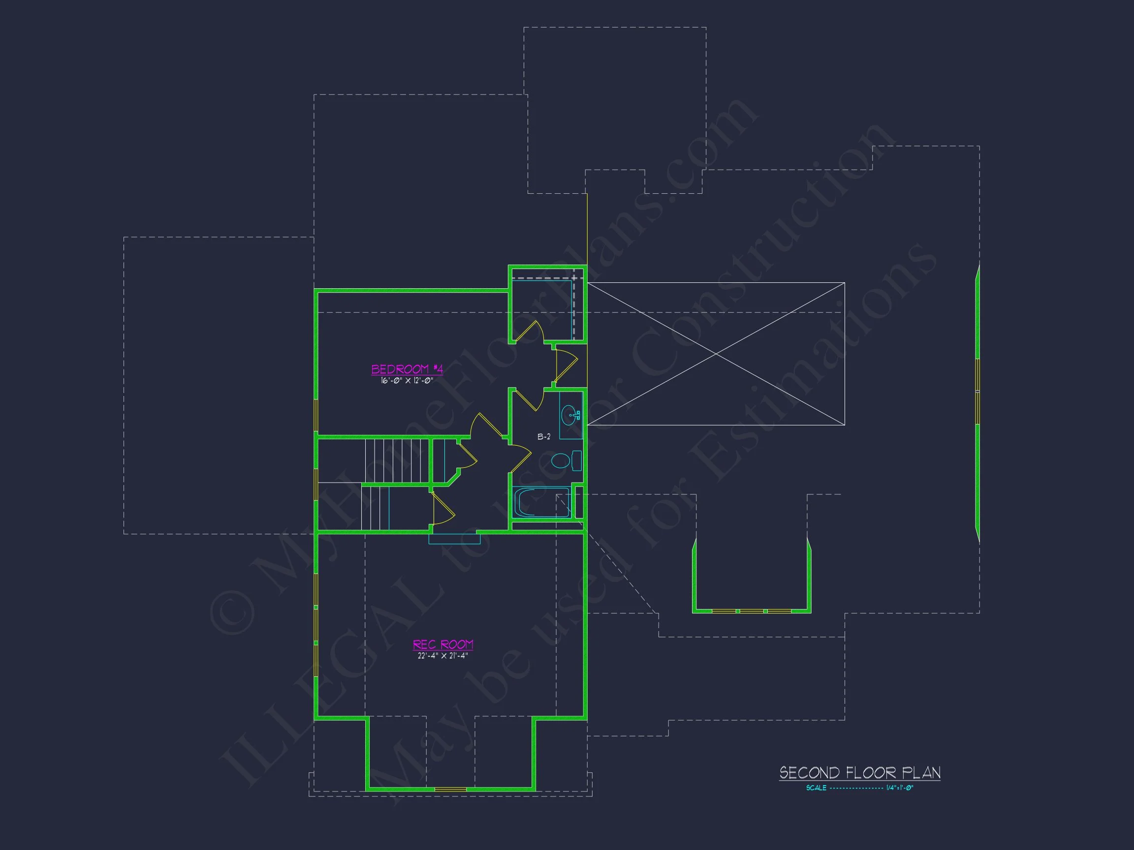 Craftsman house Plan with 4 Bedrooms, Spacious CAD Designs