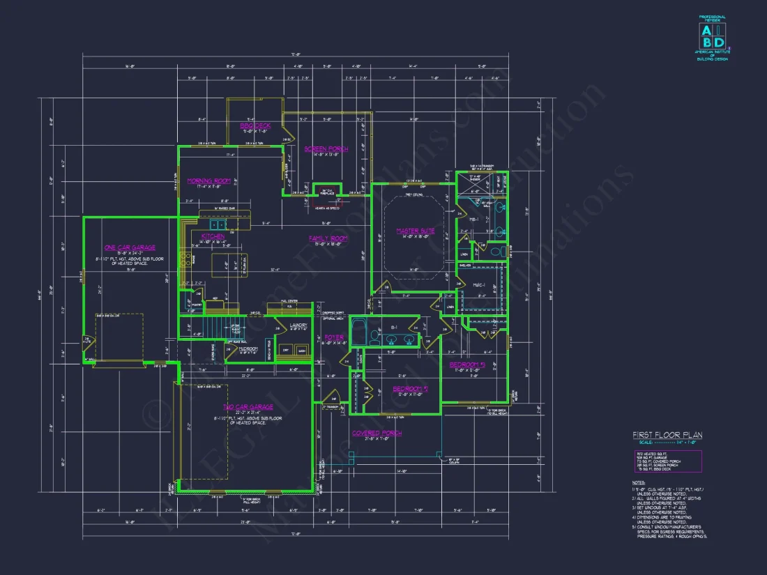 Craftsman house Plan with 4 Bedrooms, Spacious CAD Designs