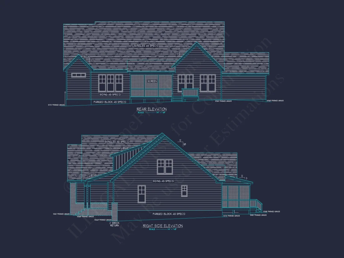Craftsman house Plan with 4 Bedrooms, Spacious CAD Designs