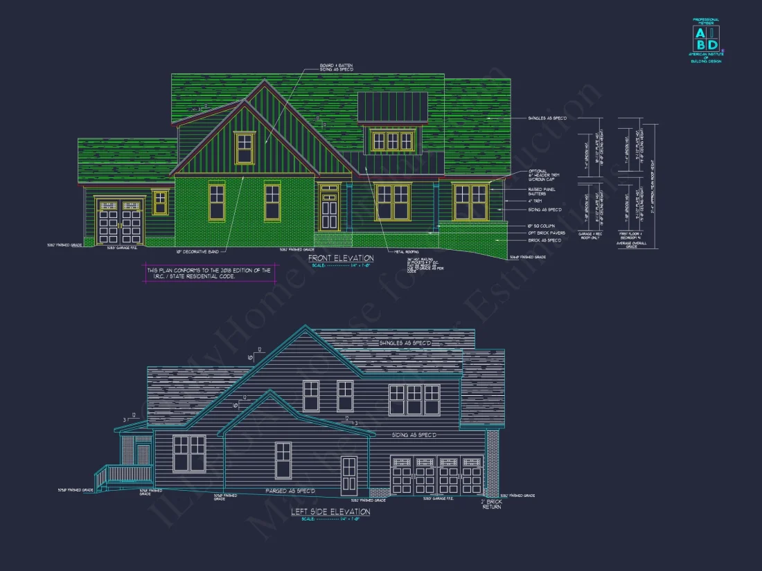 Craftsman house Plan with 4 Bedrooms, Spacious CAD Designs