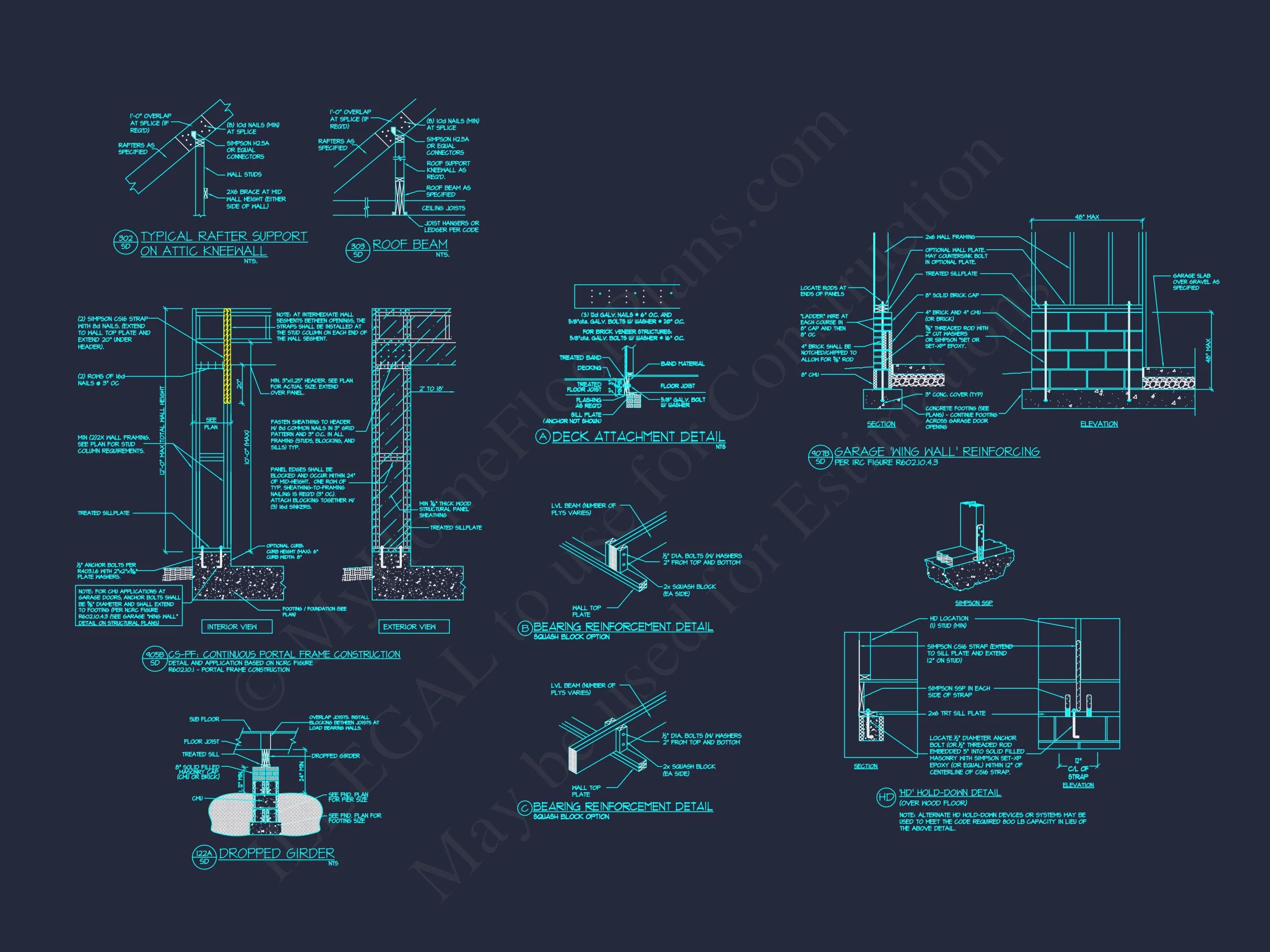 19-1538 HOUSE PLAN - Charming 2-Story Craftsman House Plan with Detailed CAD Designs 16 Charming 2-Story Craftsman house Plan with Detailed CAD Designs