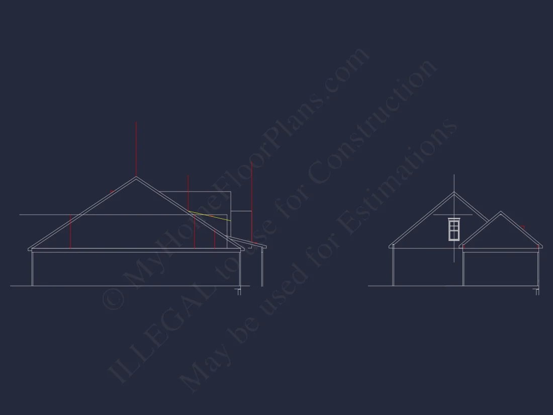 Charming 2-Story Craftsman house Plan with Detailed CAD Designs