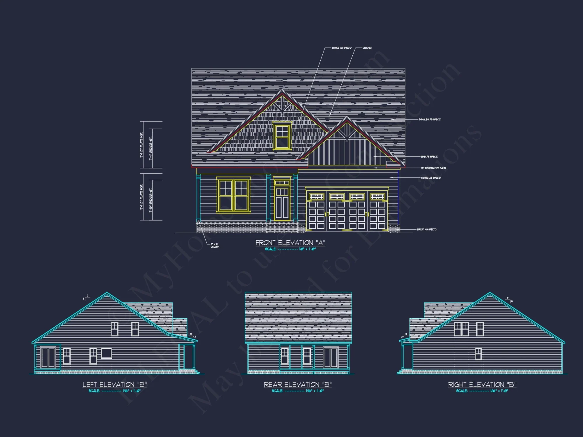 Charming 2-Story Craftsman house Plan with Detailed CAD Designs