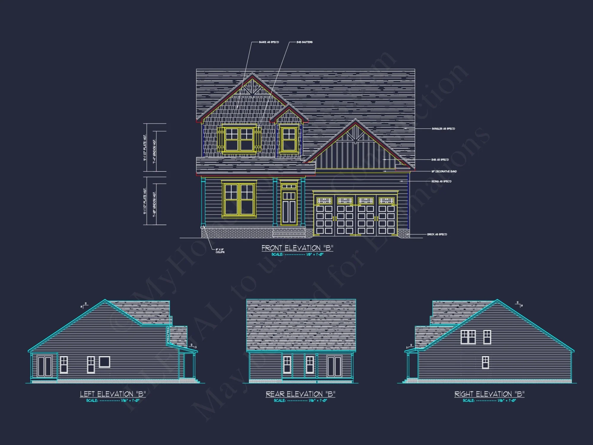 Charming 2-Story Craftsman house Plan with Detailed CAD Designs