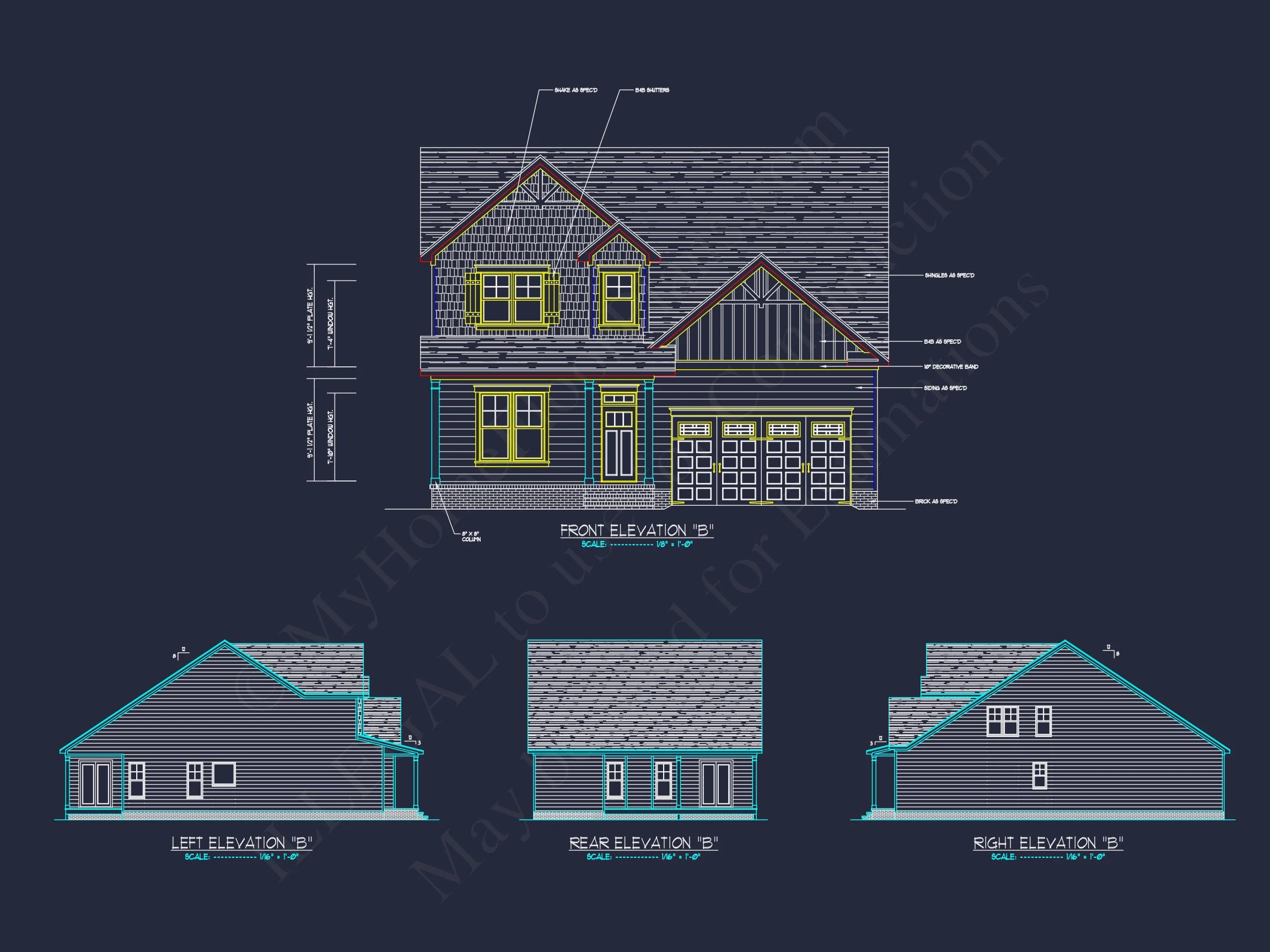 19-1538 HOUSE PLAN - Charming 2-Story Craftsman House Plan with Detailed CAD Designs 3 Charming 2-Story Craftsman house Plan with Detailed CAD Designs