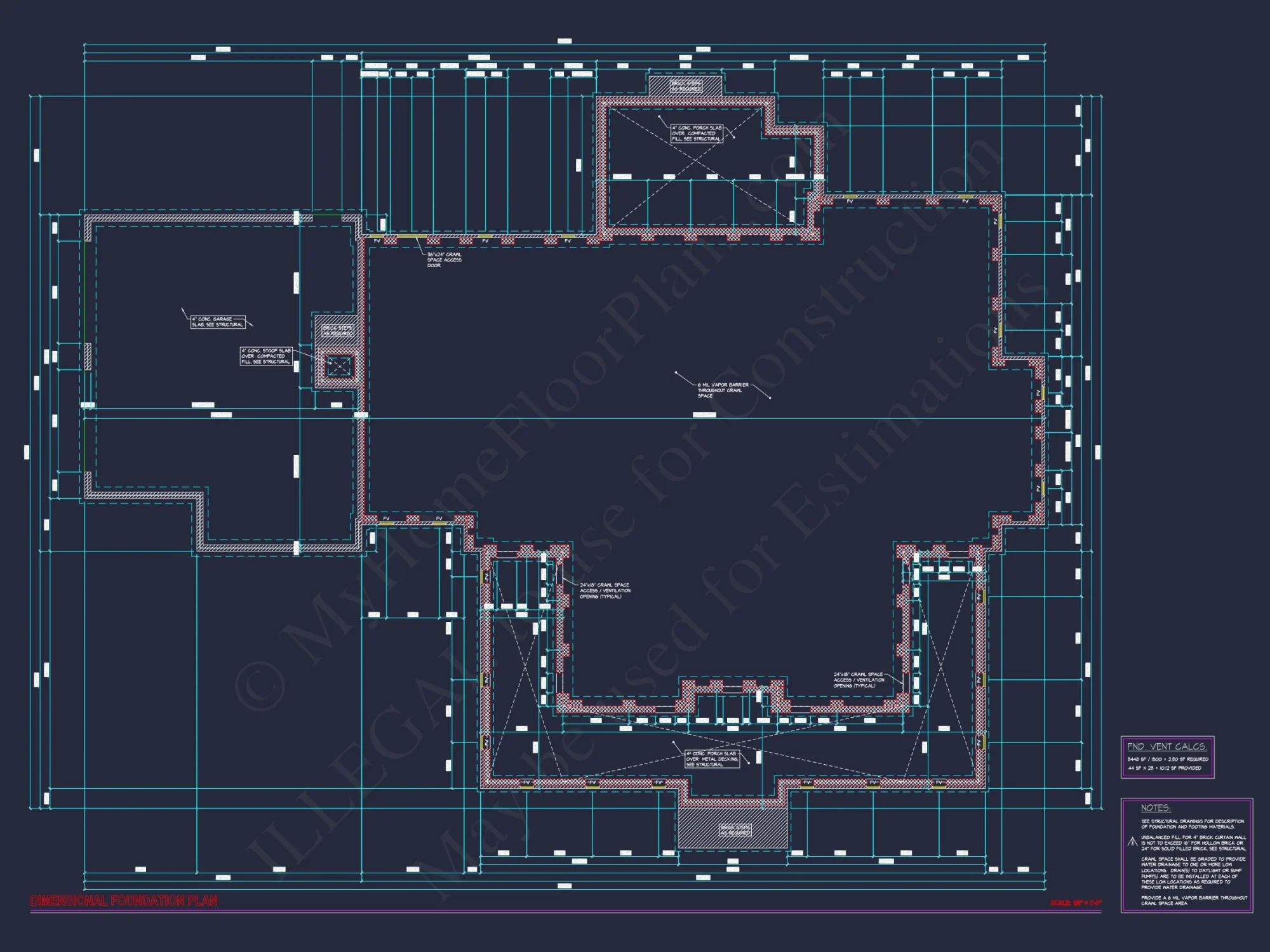 Colonial Farmhouse CAD house Floor Plan with Traditional Designs