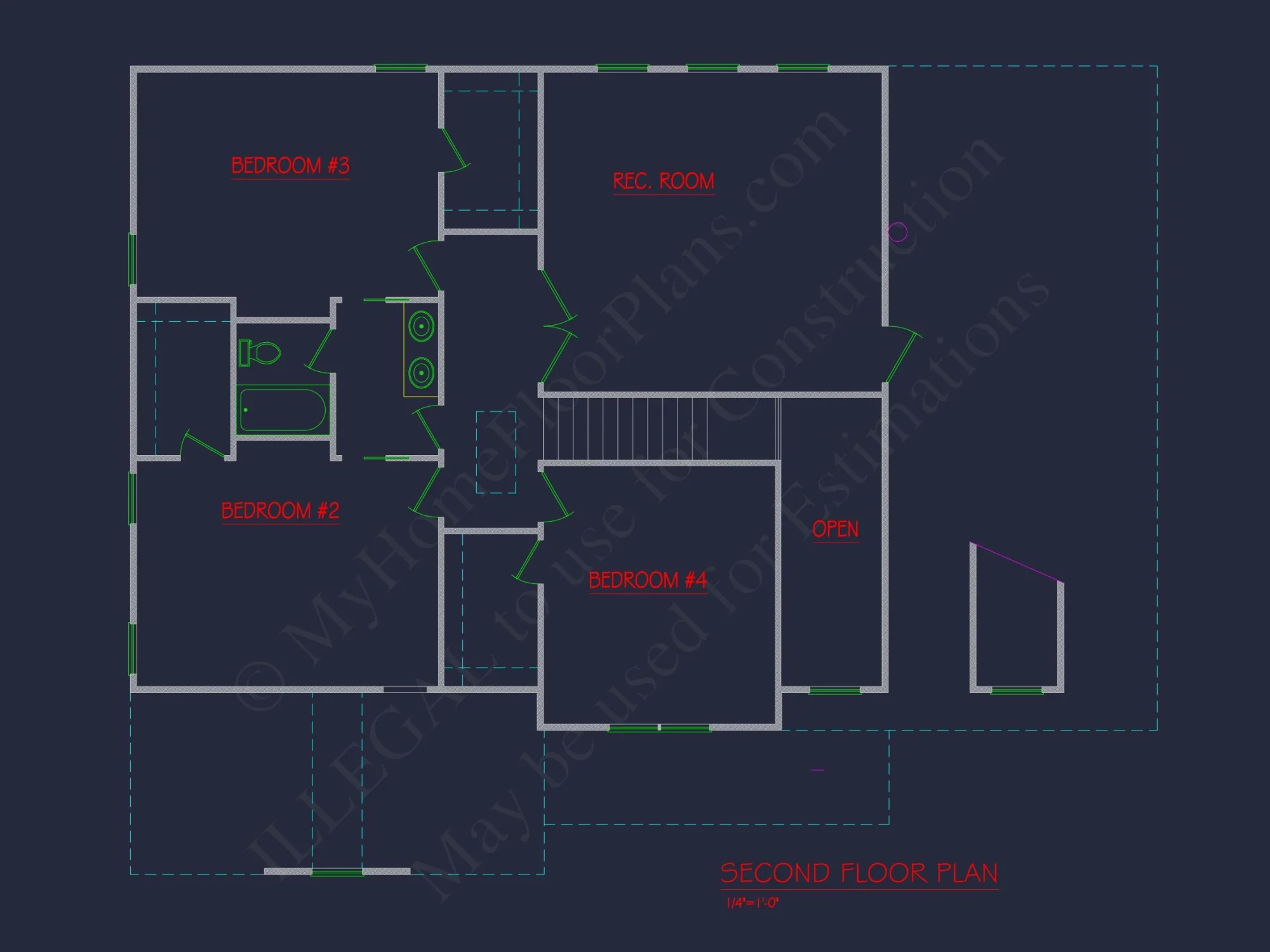 Colonial Farmhouse house Plan with 2 Floors and 4 Bedrooms