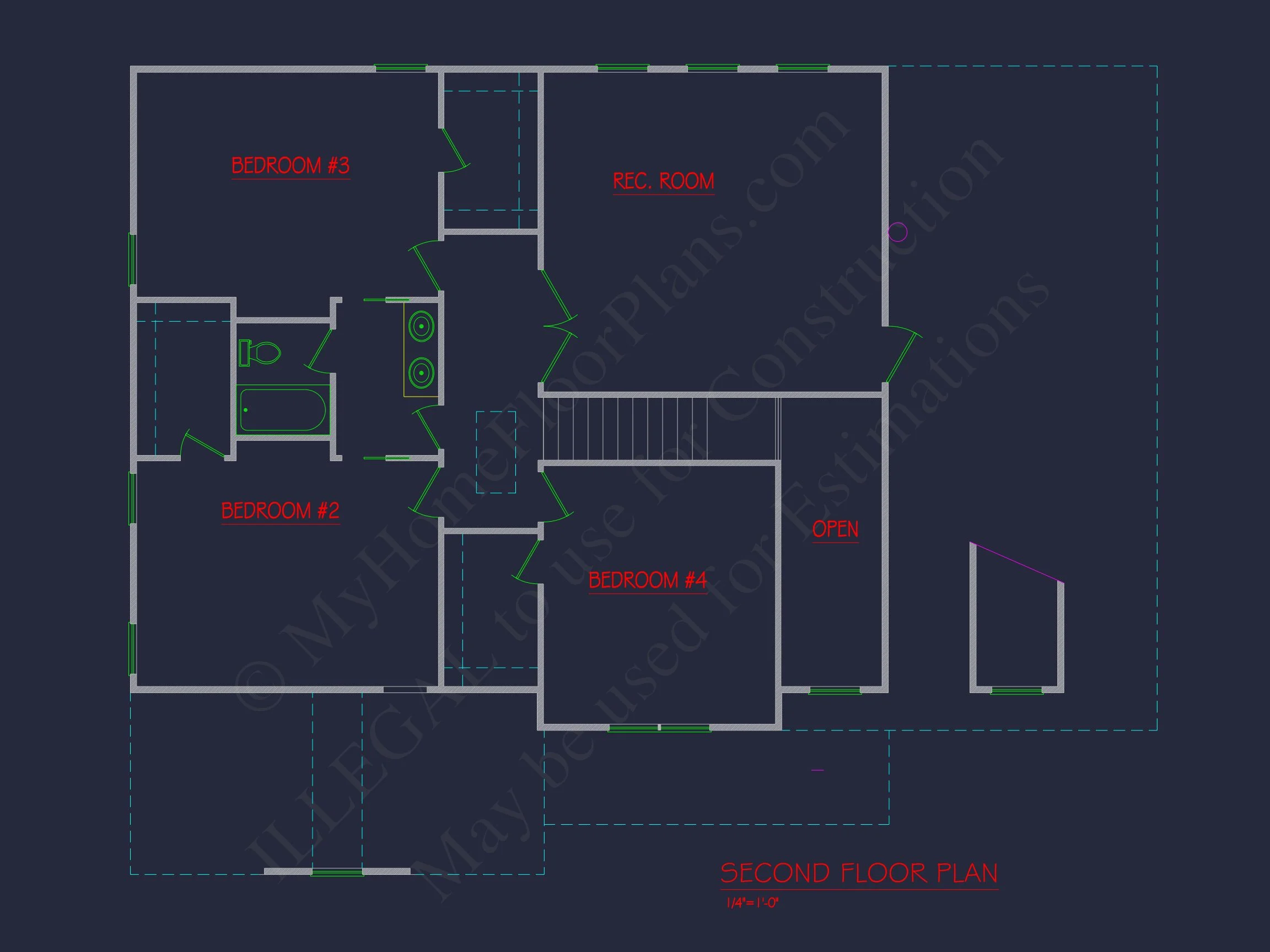Colonial Farmhouse house Plan with 2 Floors and 4 Bedrooms