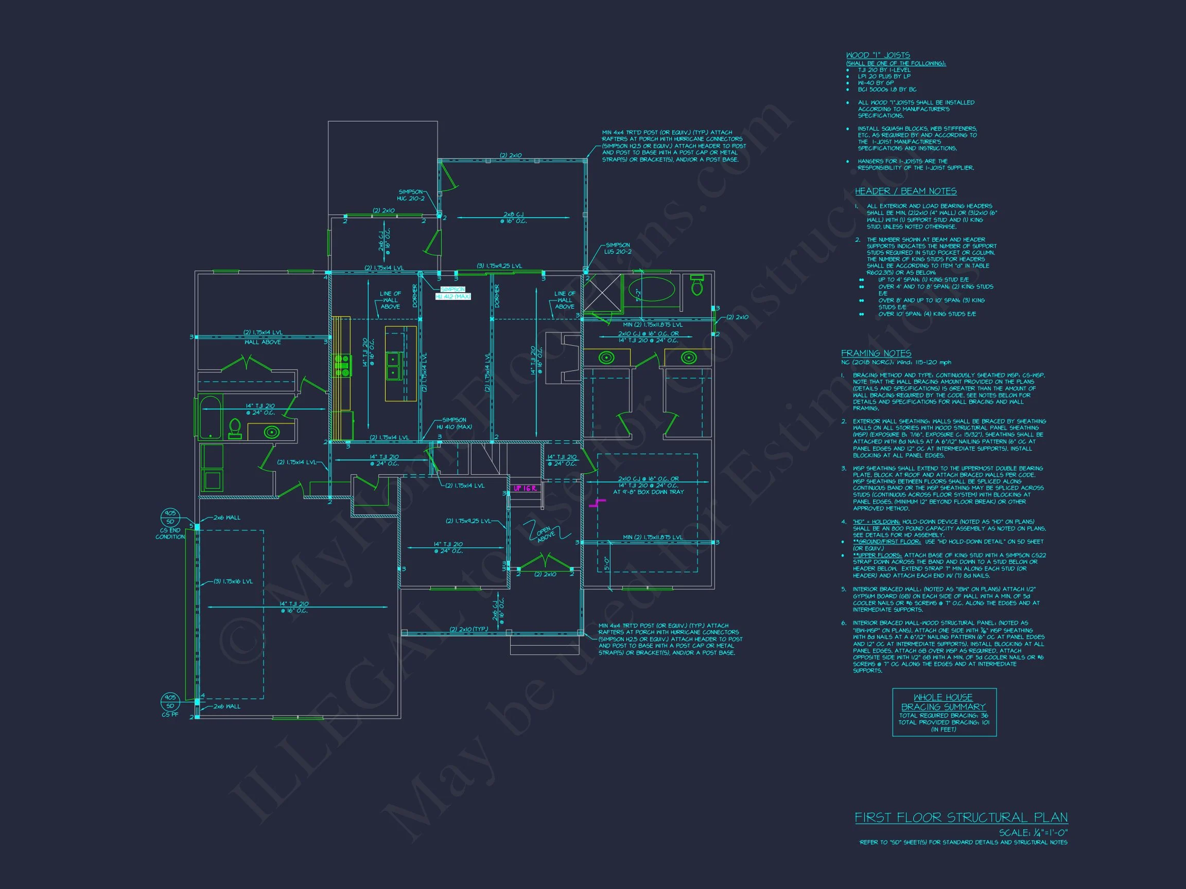 19-1368 HOUSE PLAN - Modern Craftsman House Floor Plan with CAD Designs and Blueprint 9 Modern Craftsman house Floor Plan with CAD Designs and Blueprint