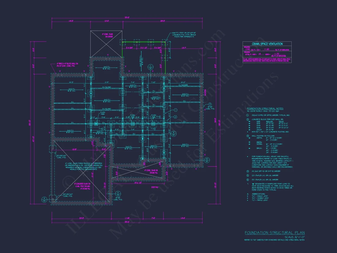 Modern Craftsman house Floor Plan with CAD Designs and Blueprint