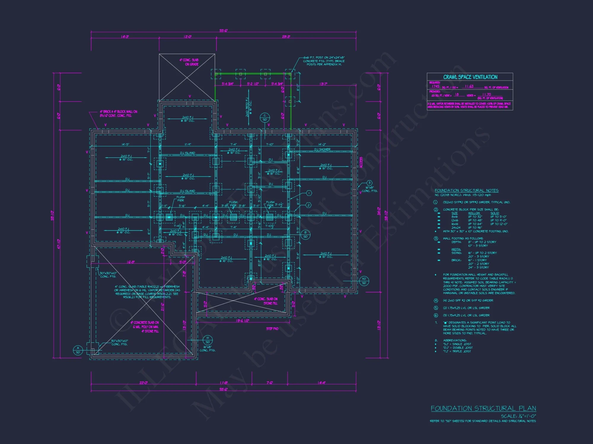 Modern Craftsman house Floor Plan with CAD Designs and Blueprint
