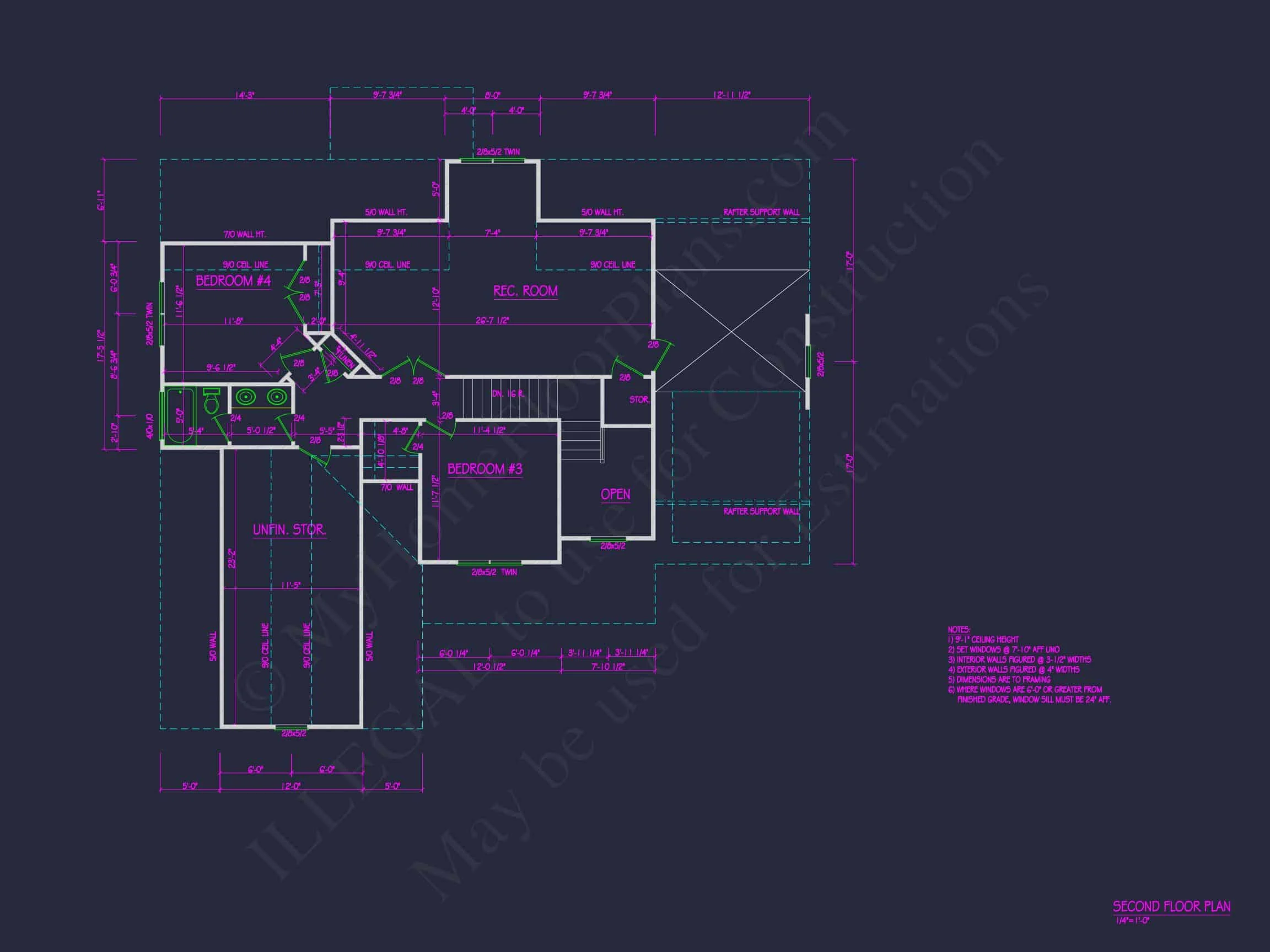 19-1368 HOUSE PLAN - Modern Craftsman House Floor Plan with CAD Designs and Blueprint 7 Modern Craftsman house Floor Plan with CAD Designs and Blueprint