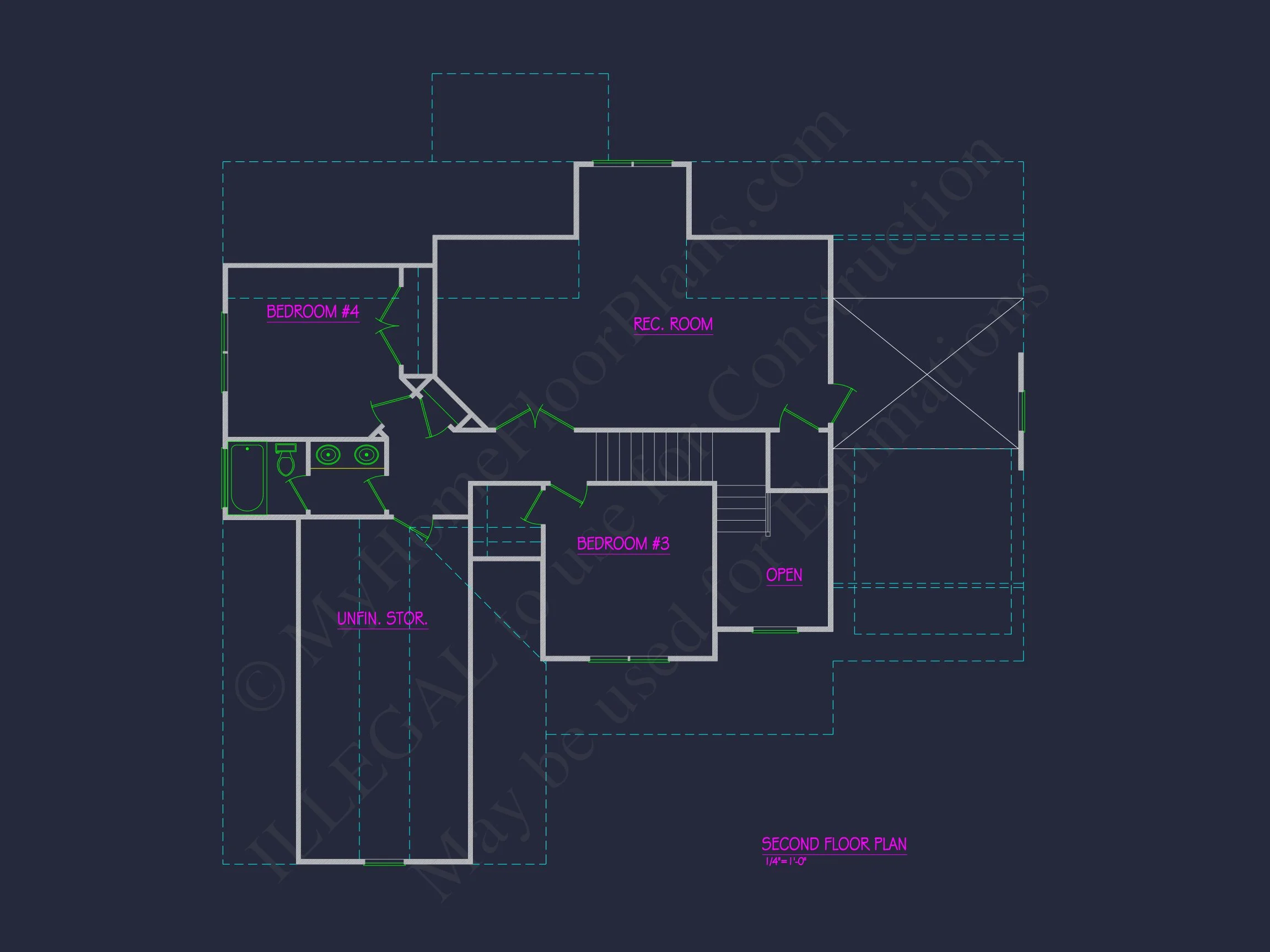 19-1368 HOUSE PLAN - Modern Craftsman House Floor Plan with CAD Designs and Blueprint 5 Modern Craftsman house Floor Plan with CAD Designs and Blueprint