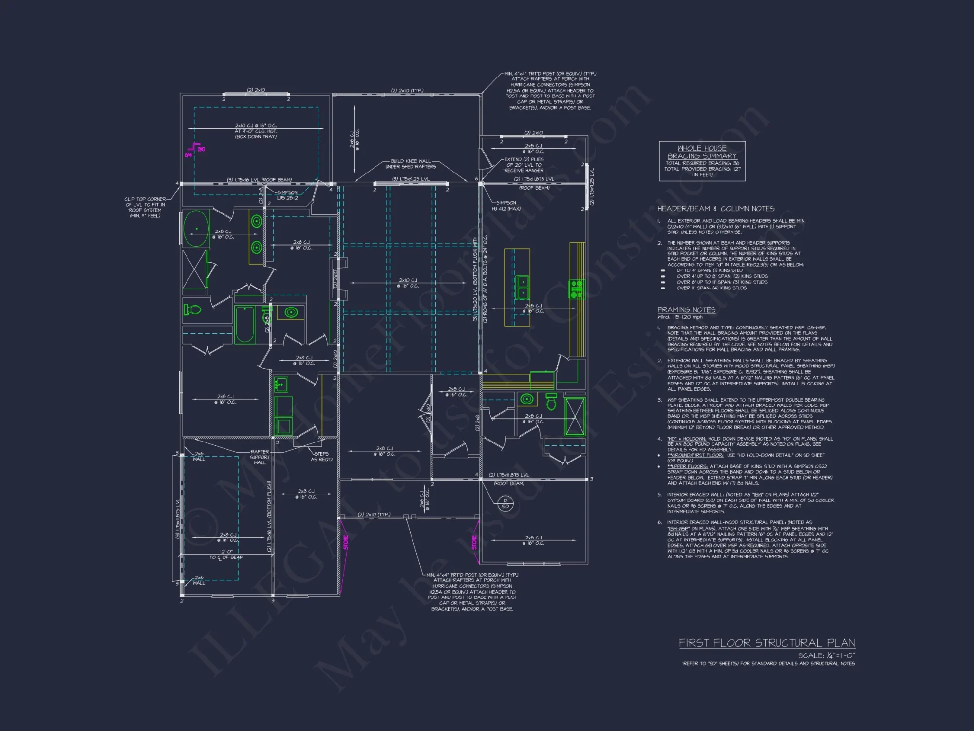 Traditional house Plan with CAD Blueprint and Open Floor Design