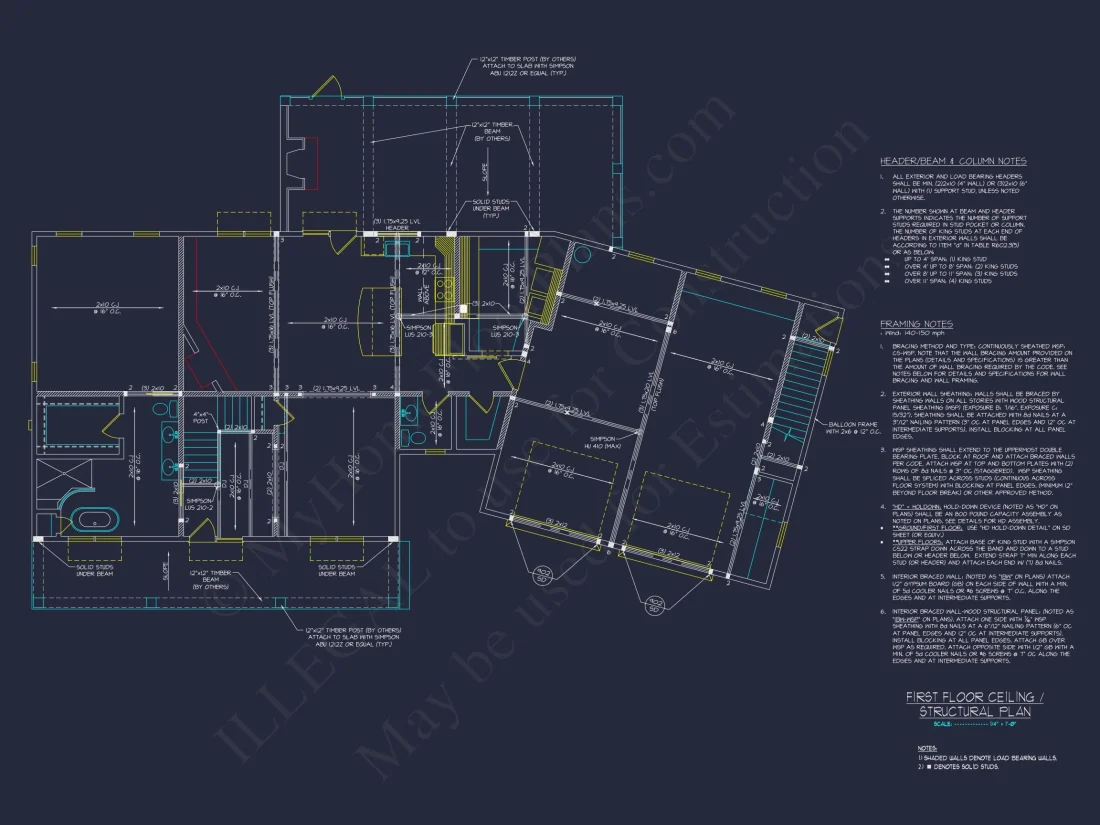 "An elegant house floor plan with CAD designs blueprints number 92"
