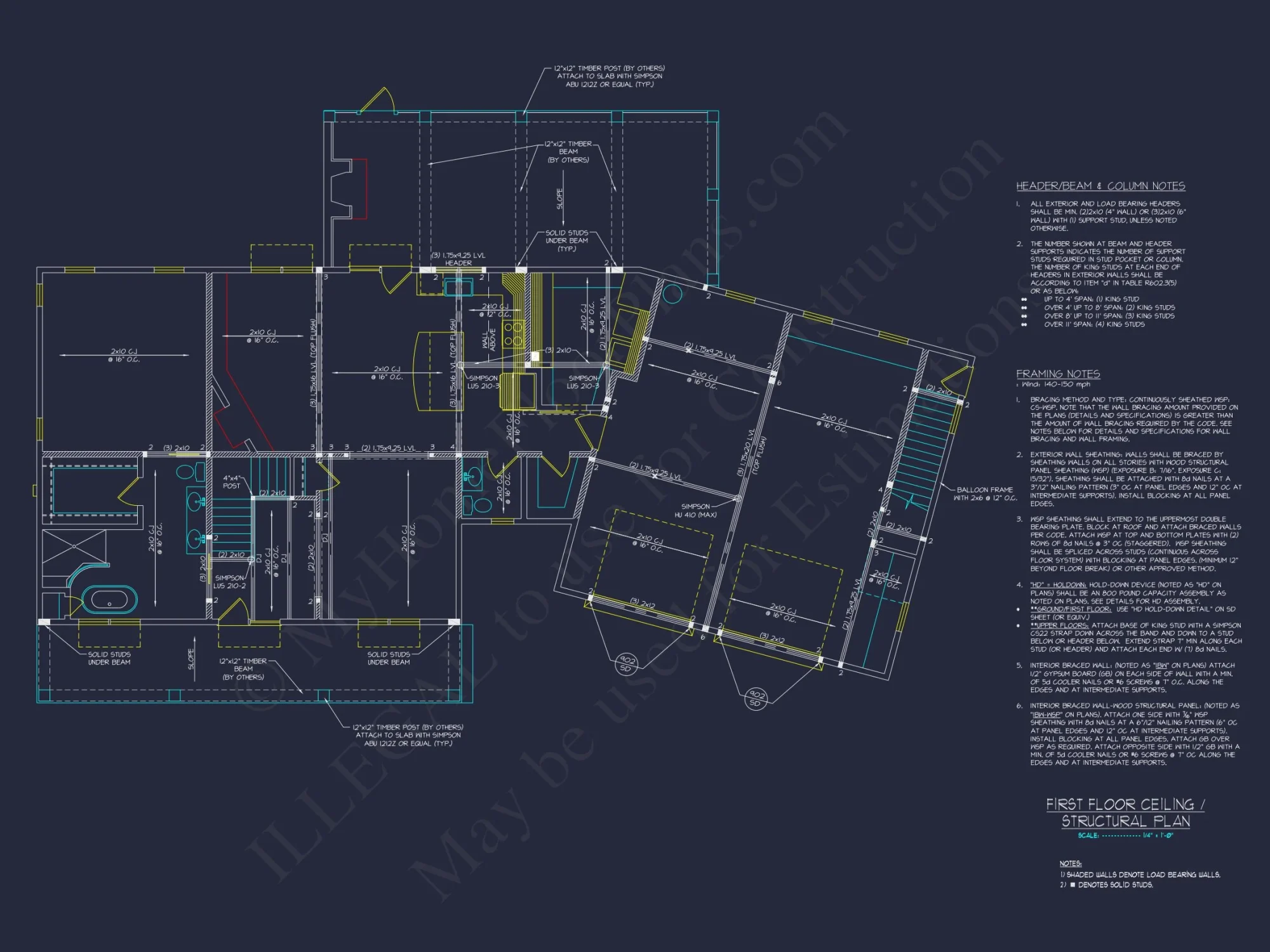 "An elegant house floor plan with CAD designs blueprints number 92"