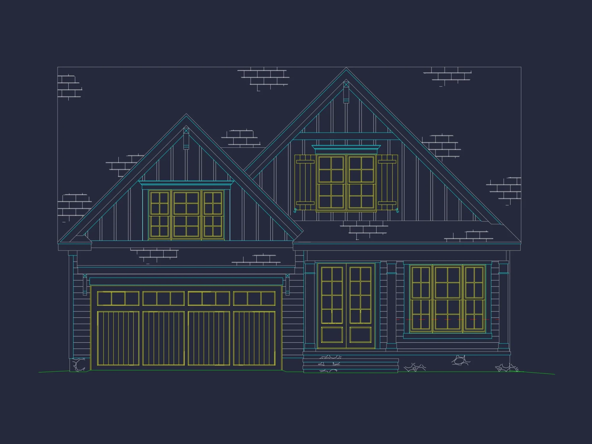 Craftsman house Plan with Spacious Design and Architectural CAD