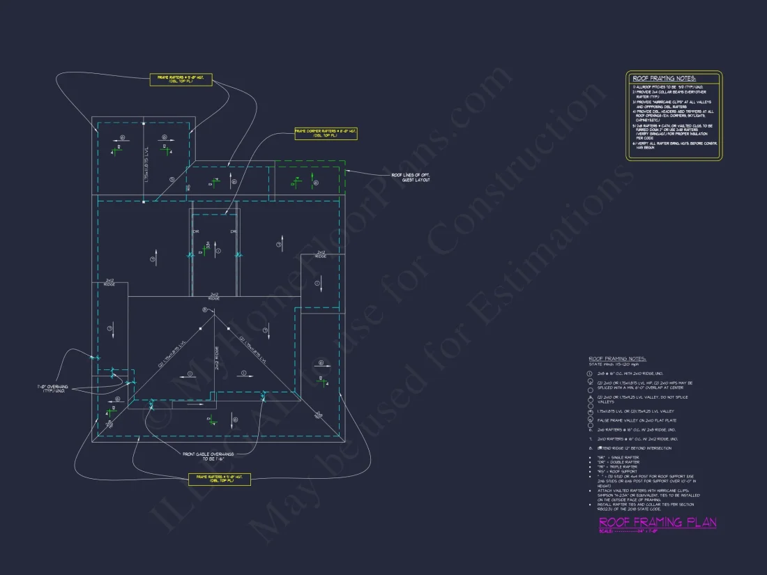 Modern 2.5 Story house Plan with CAD Blueprint Designs