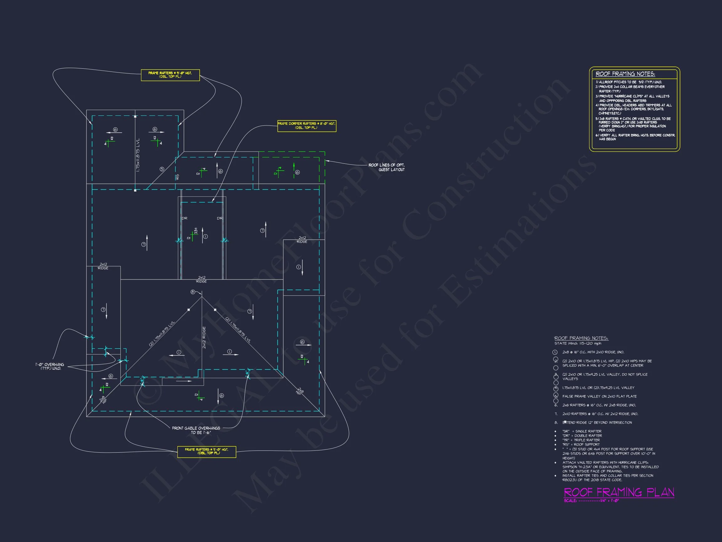 Modern 2.5 Story house Plan with CAD Blueprint Designs