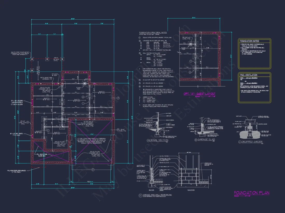 Modern 2.5 Story house Plan with CAD Blueprint Designs