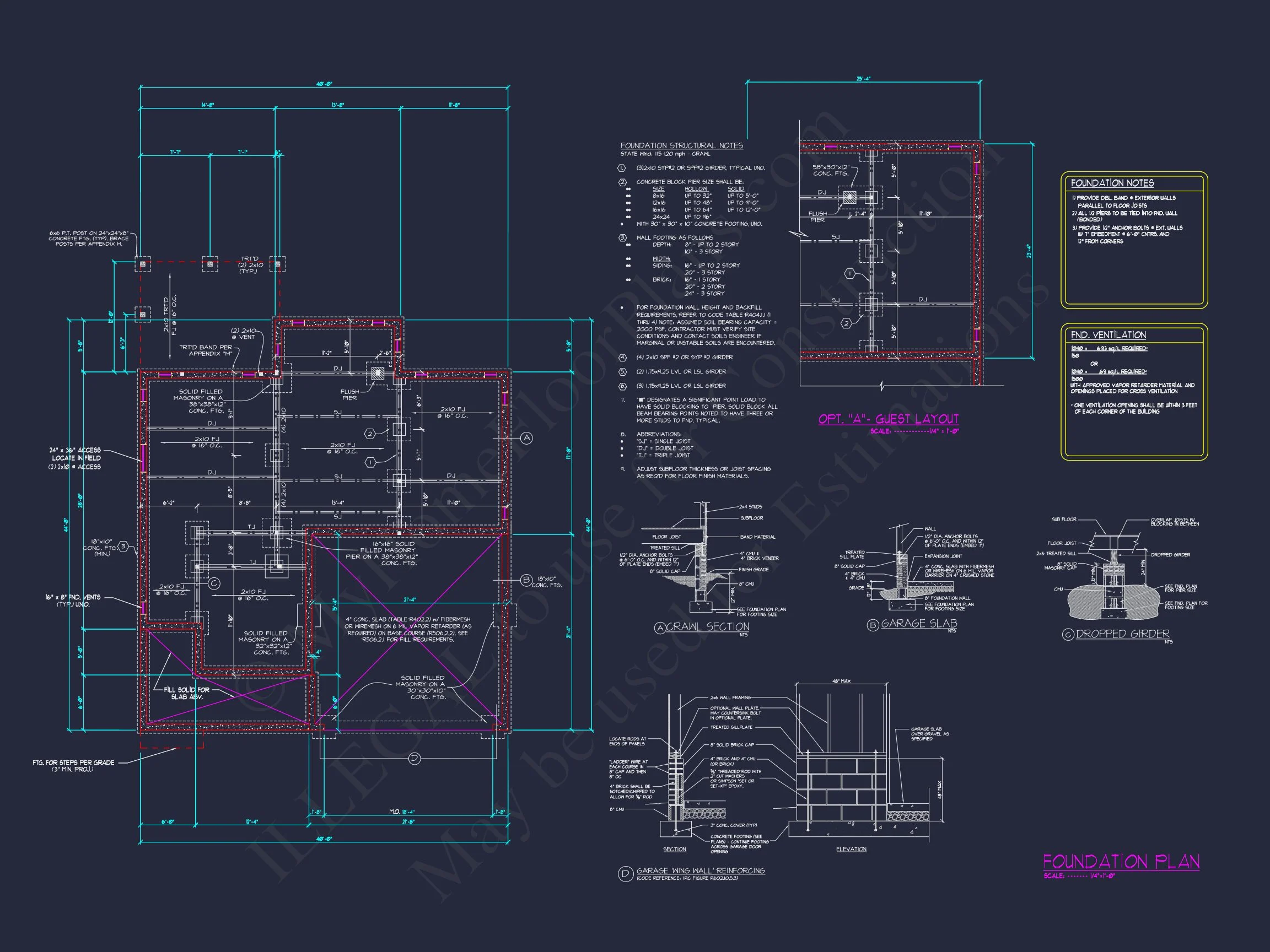 Modern 2.5 Story house Plan with CAD Blueprint Designs